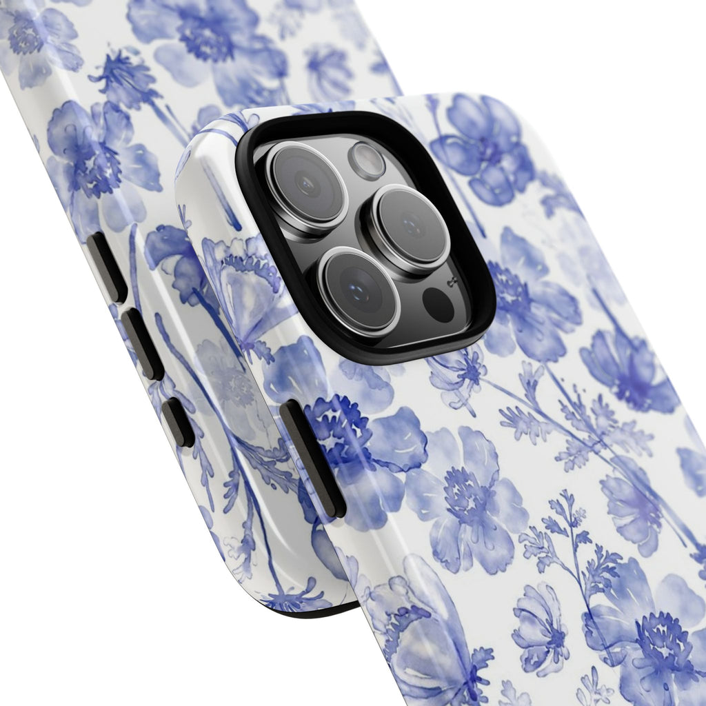 Blue Floral Tough Case