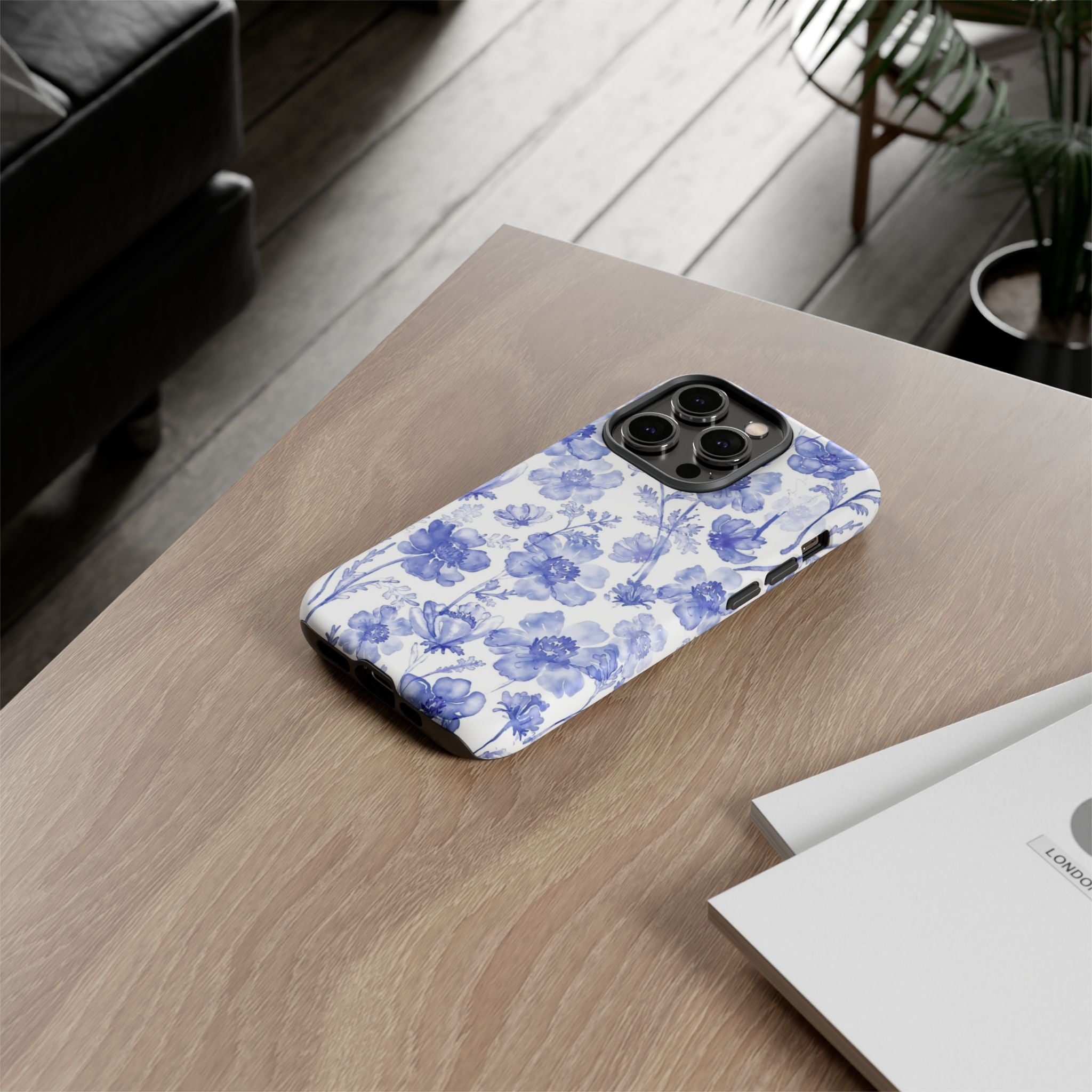 Blue Floral Tough Case