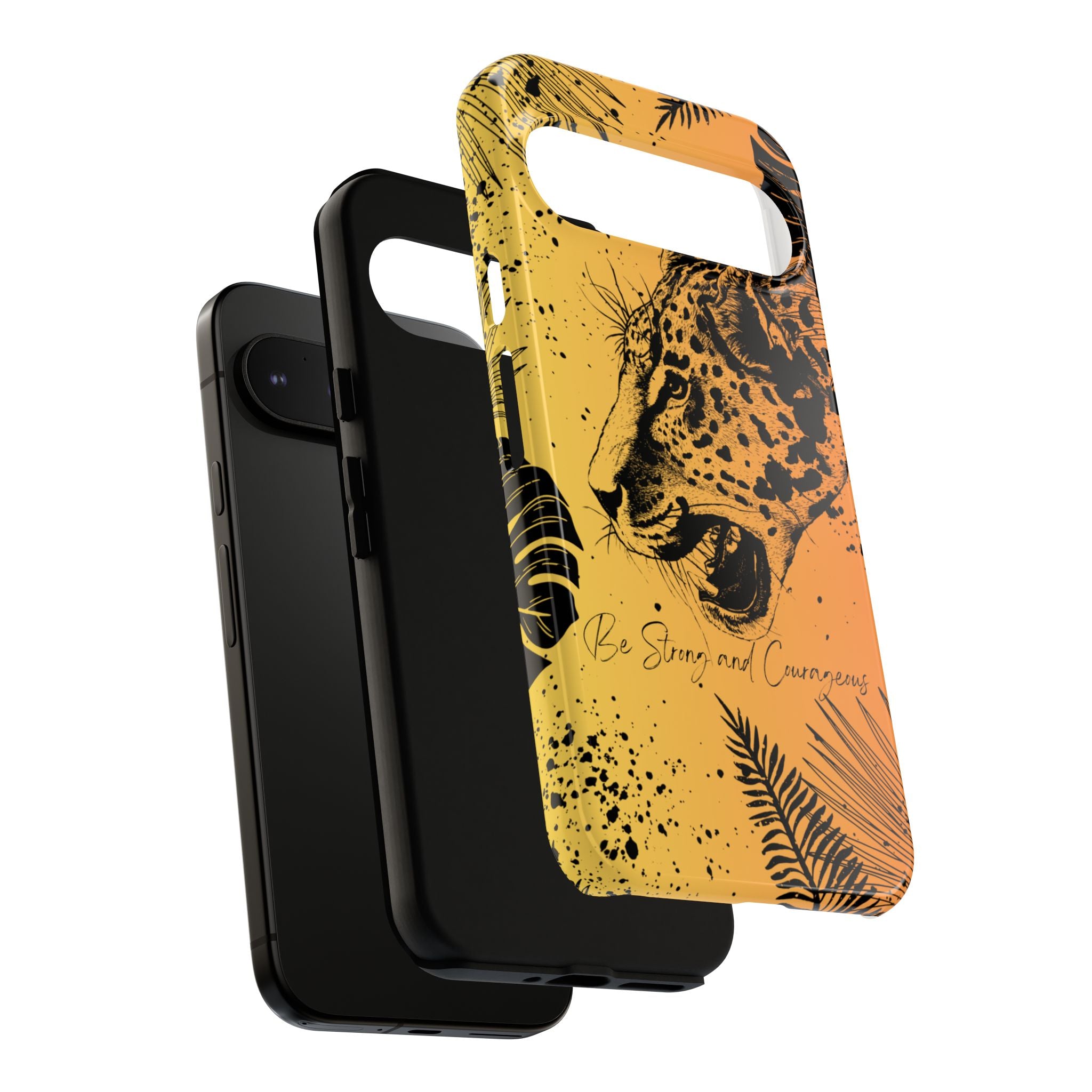 Be Strong and Courageous Tough Phone Case (Orange Hue)