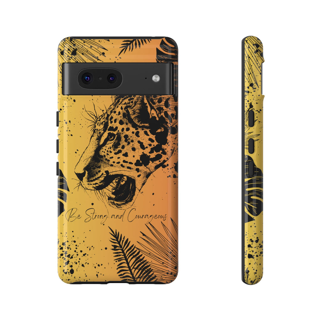Be Strong and Courageous Tough Phone Case (Orange Hue)