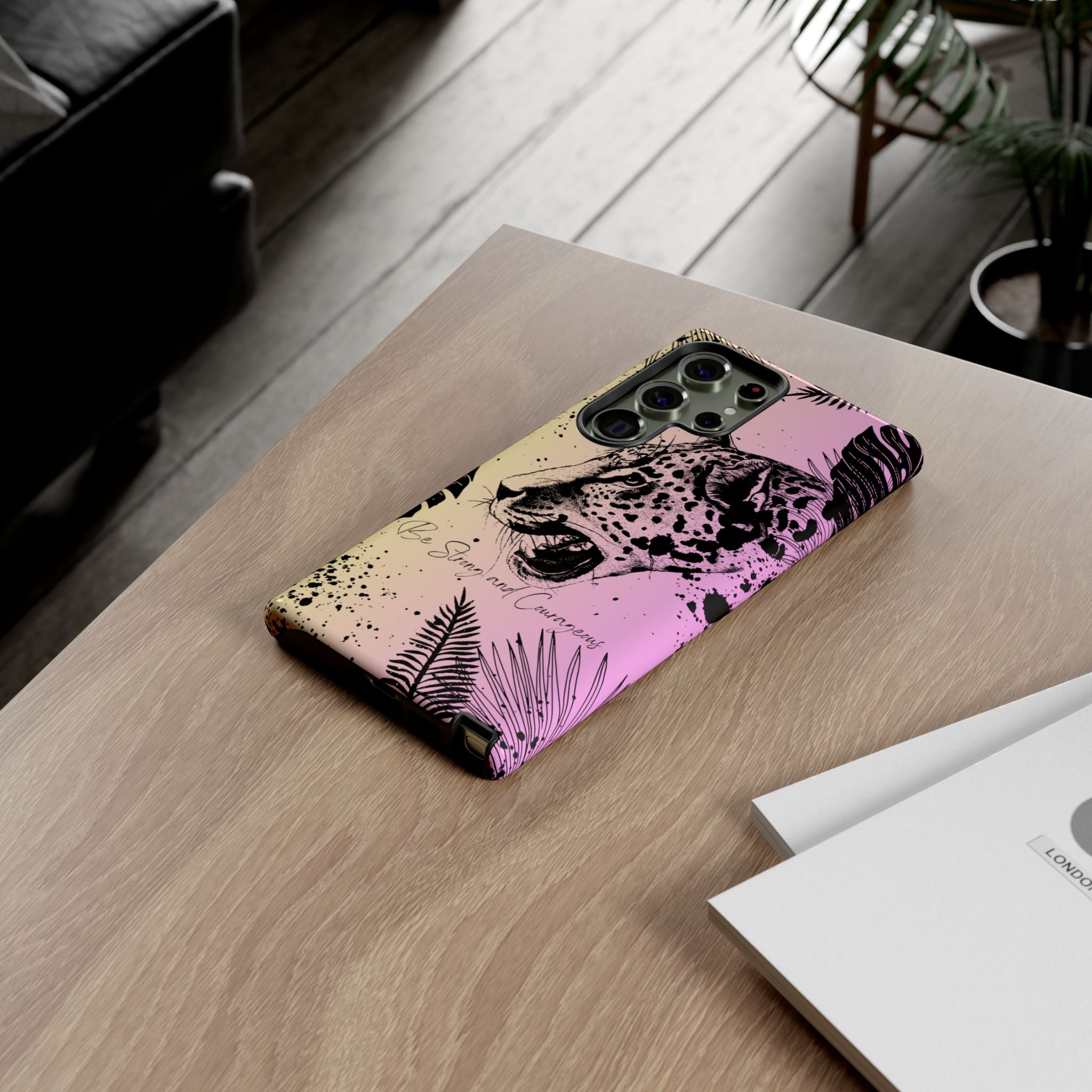 Be Strong and Courageous Tough Phone Case (Purple Hue)