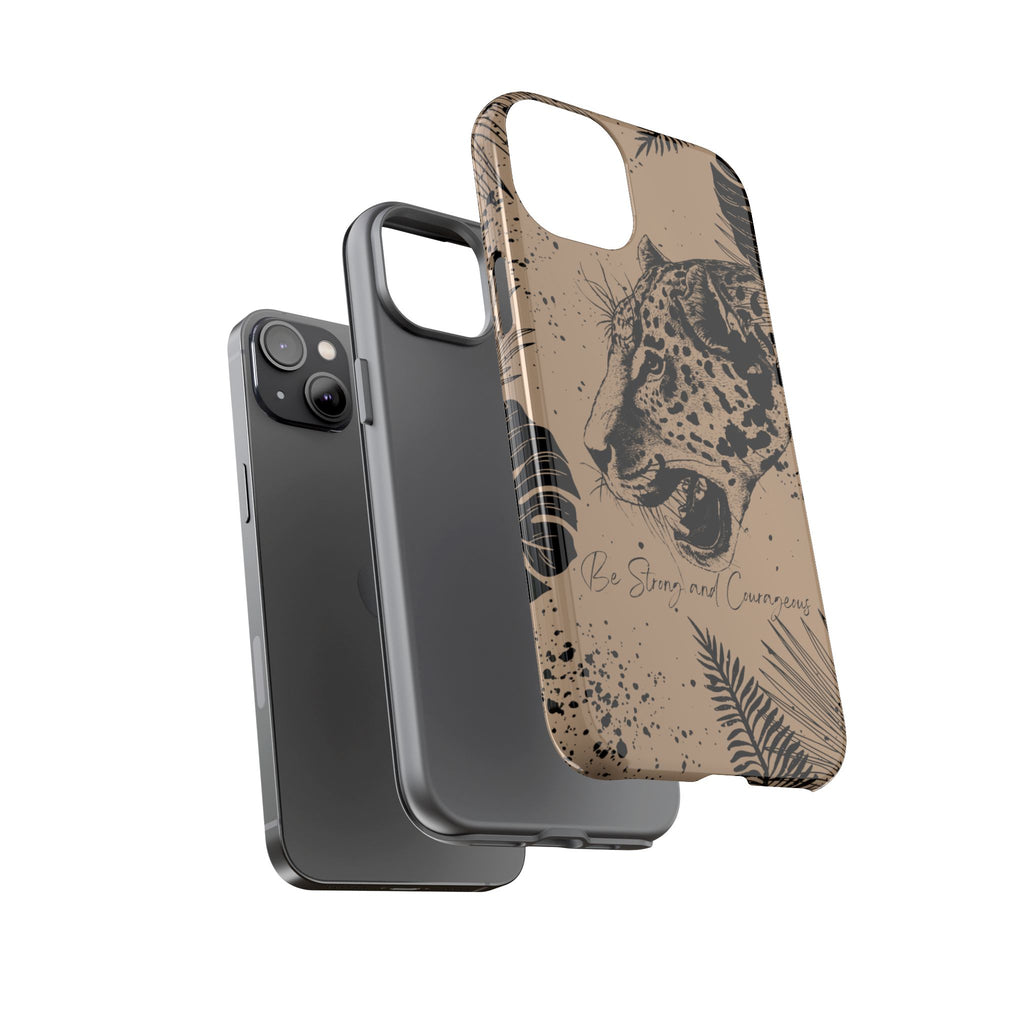 Be Strong and Courageous Tough Phone Case (Brown)