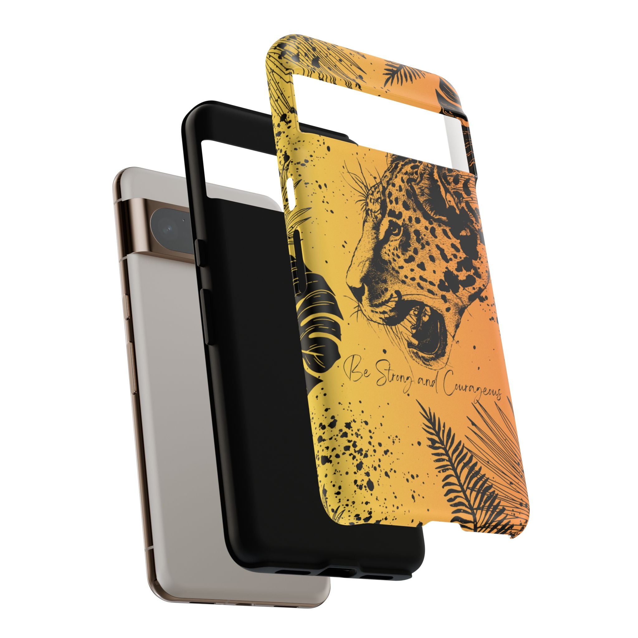 Be Strong and Courageous Tough Phone Case (Orange Hue)