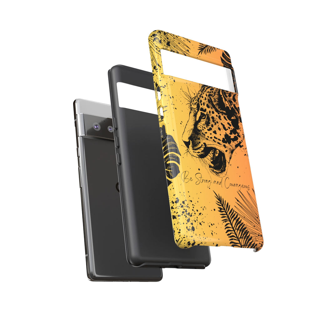 Be Strong and Courageous Tough Phone Case (Orange Hue)