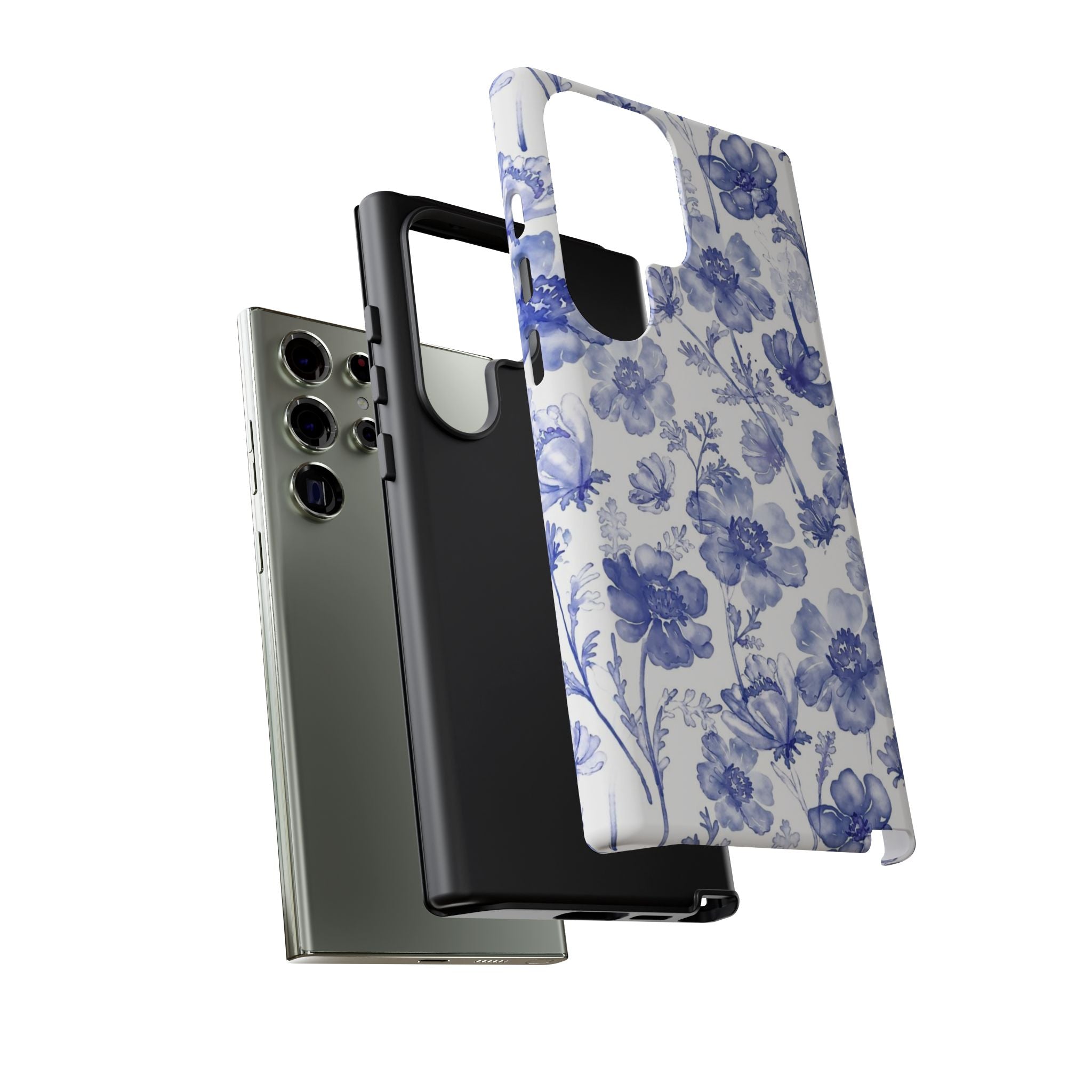 Blue Floral Tough Case