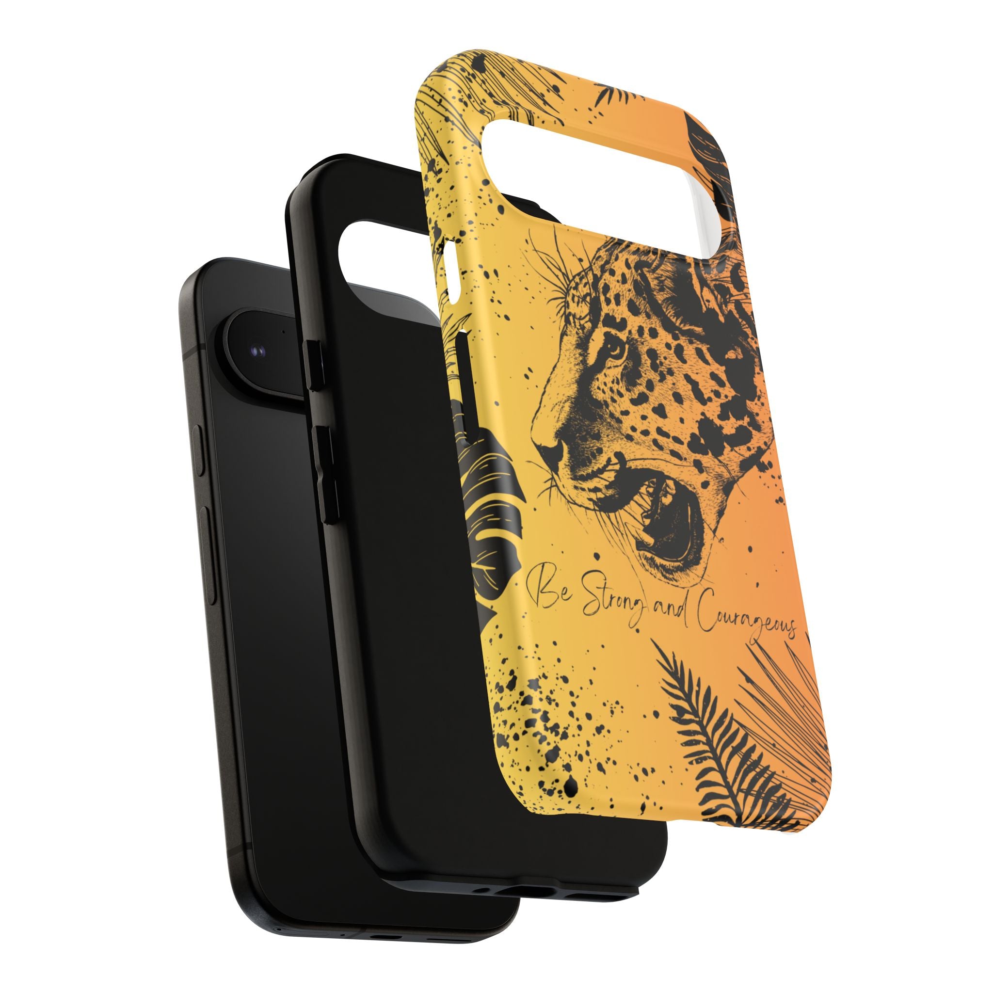 Be Strong and Courageous Tough Phone Case (Orange Hue)