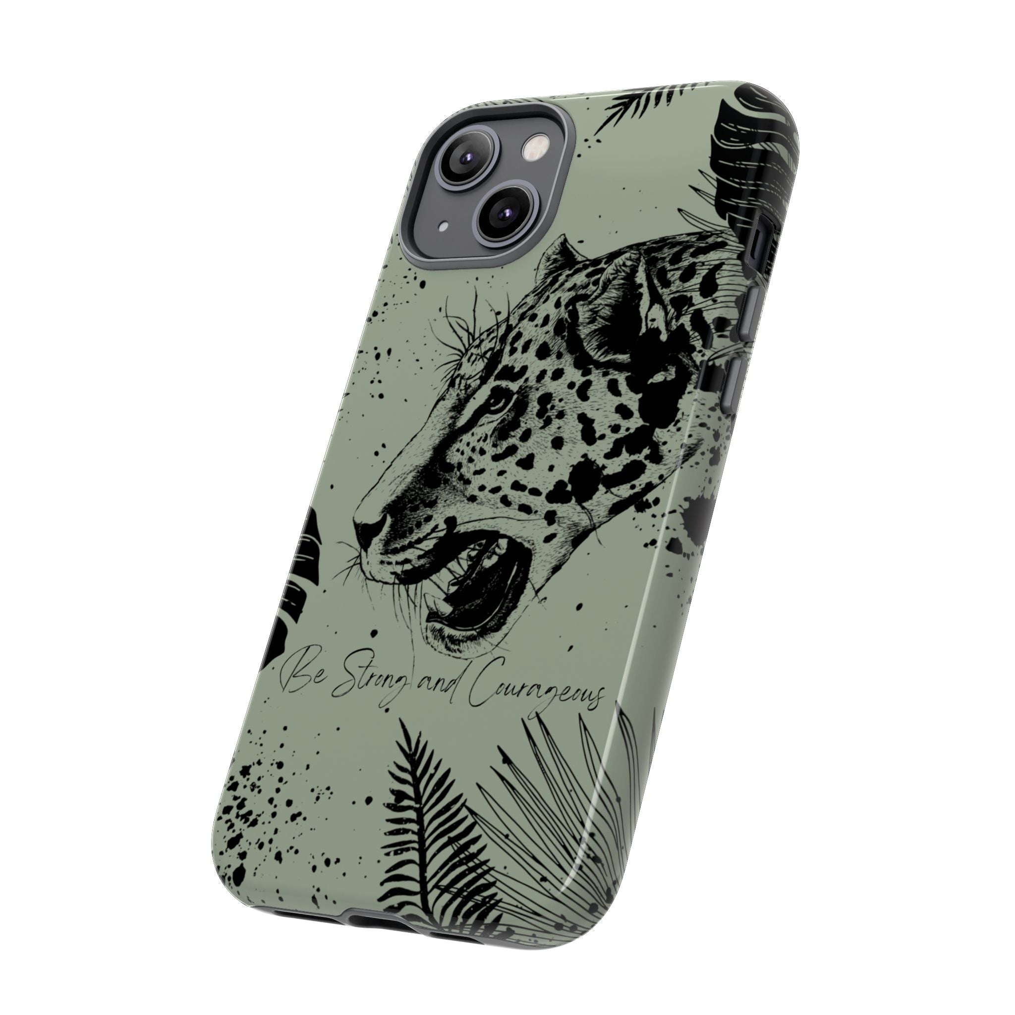 Be Strong and Courageous Tough Phone Case (Mint Green)