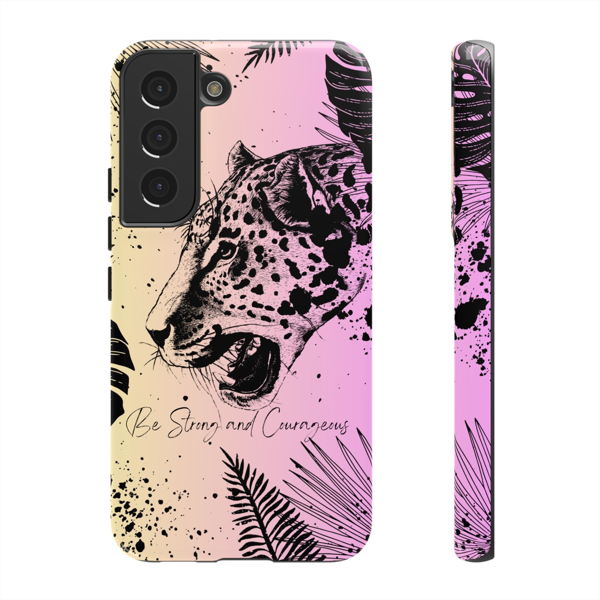 Be Strong and Courageous Tough Phone Case (Purple Hue)