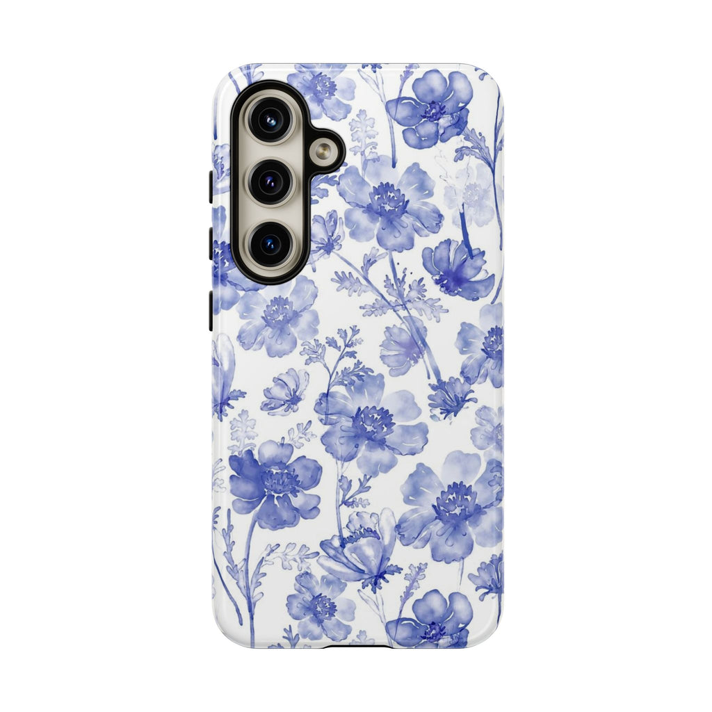 Blue Floral Tough Case