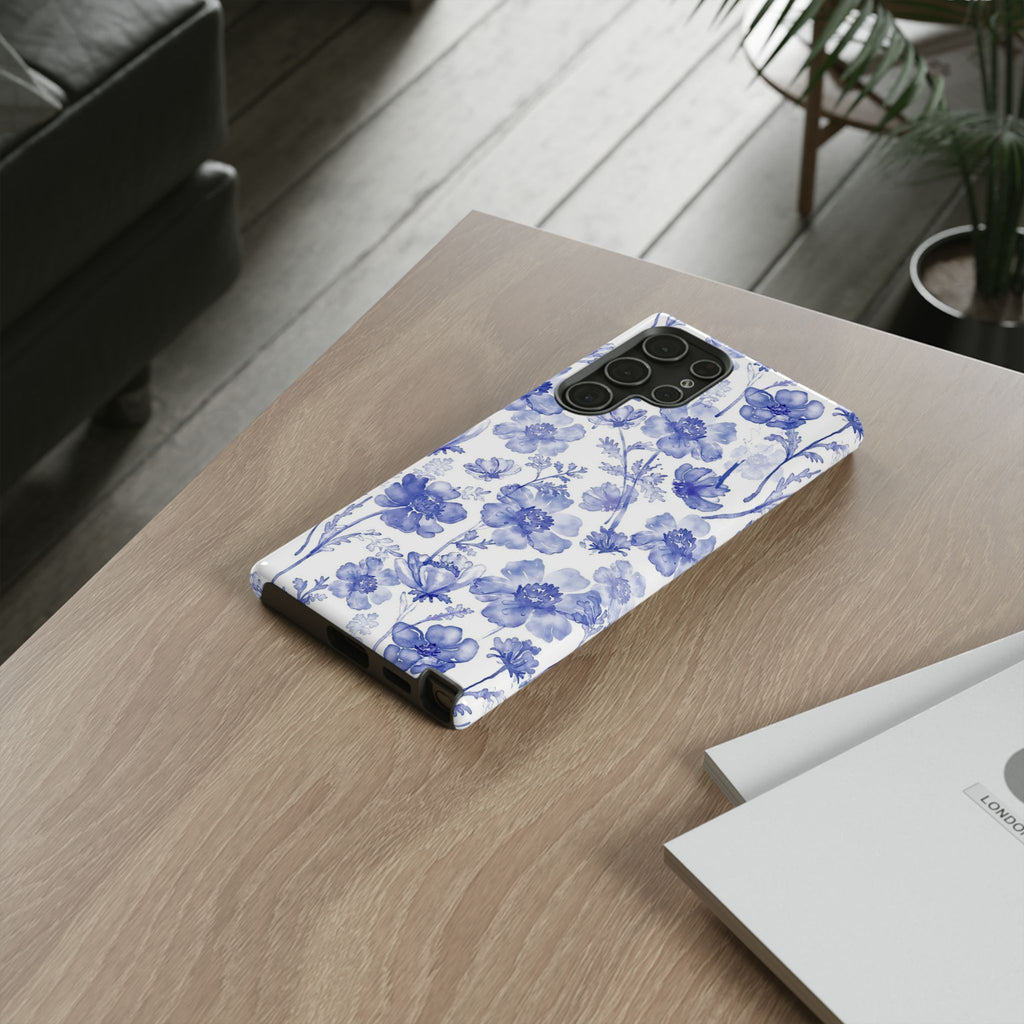 Blue Floral Tough Case