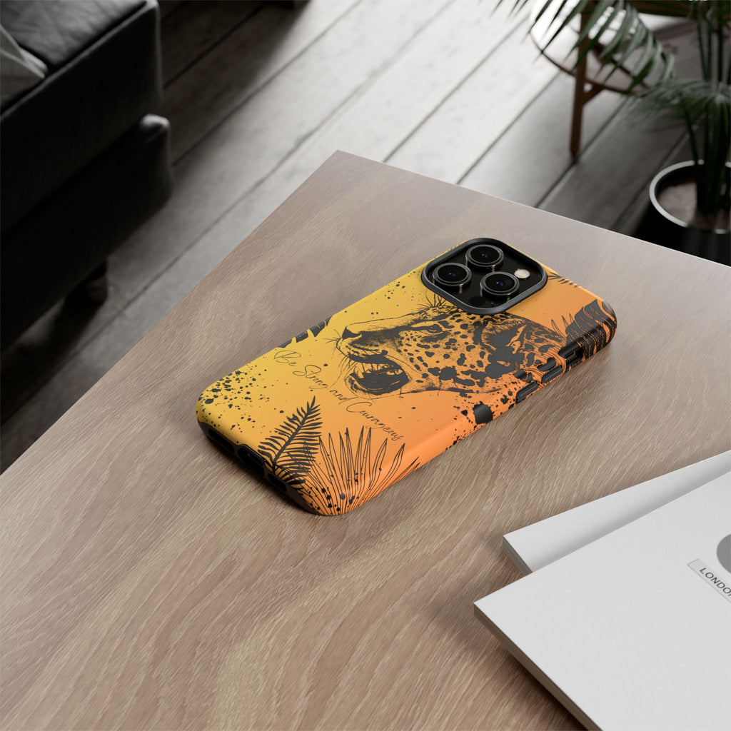 Be Strong and Courageous Tough Phone Case (Orange Hue)