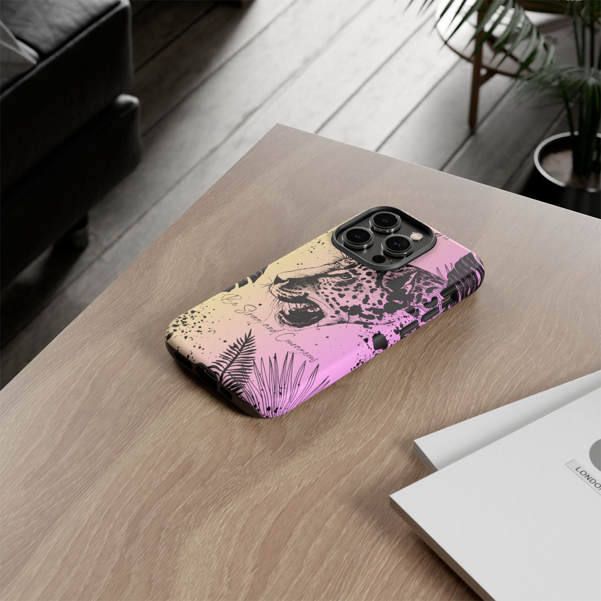Be Strong and Courageous Tough Phone Case (Purple Hue)