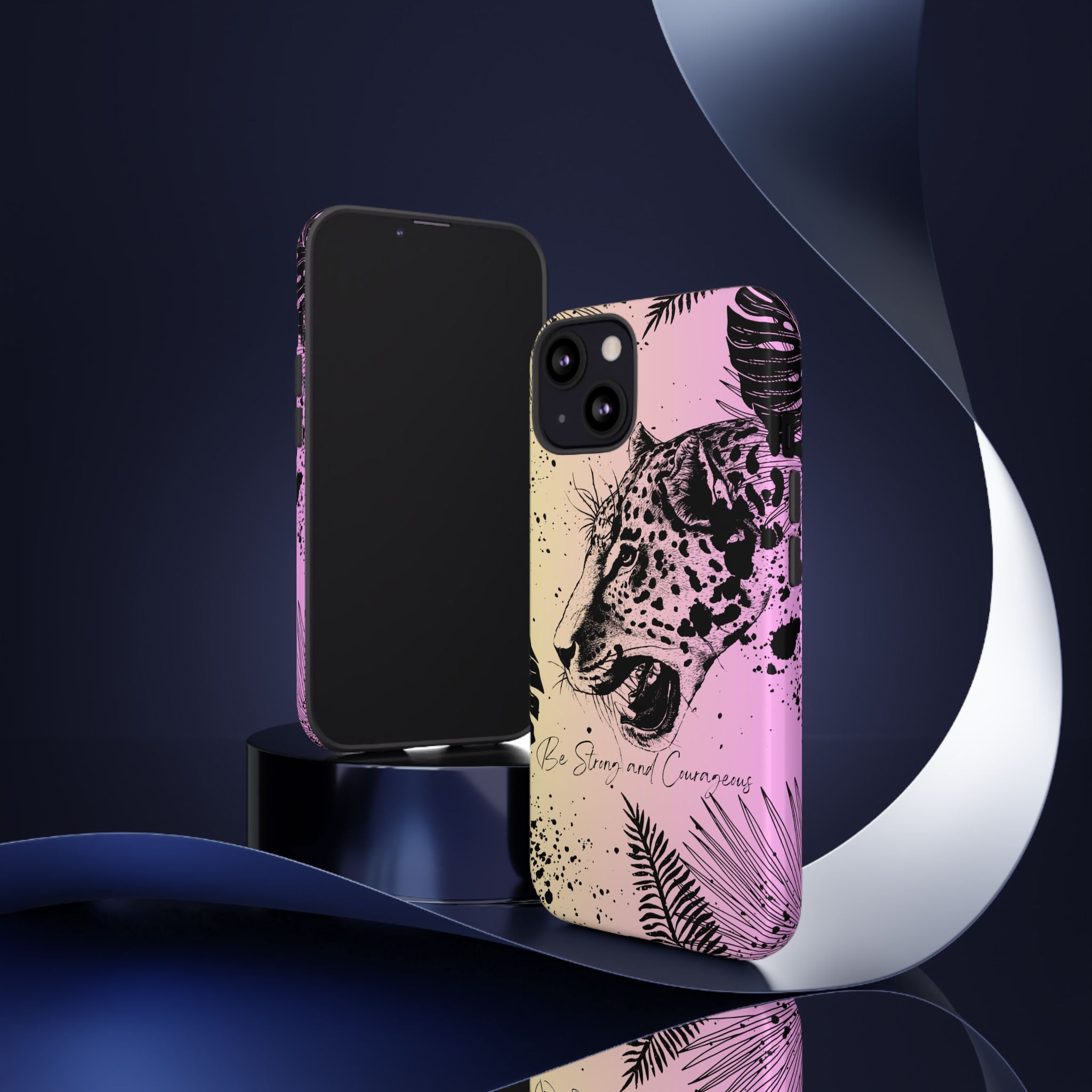 Be Strong and Courageous Tough Phone Case (Purple Hue)