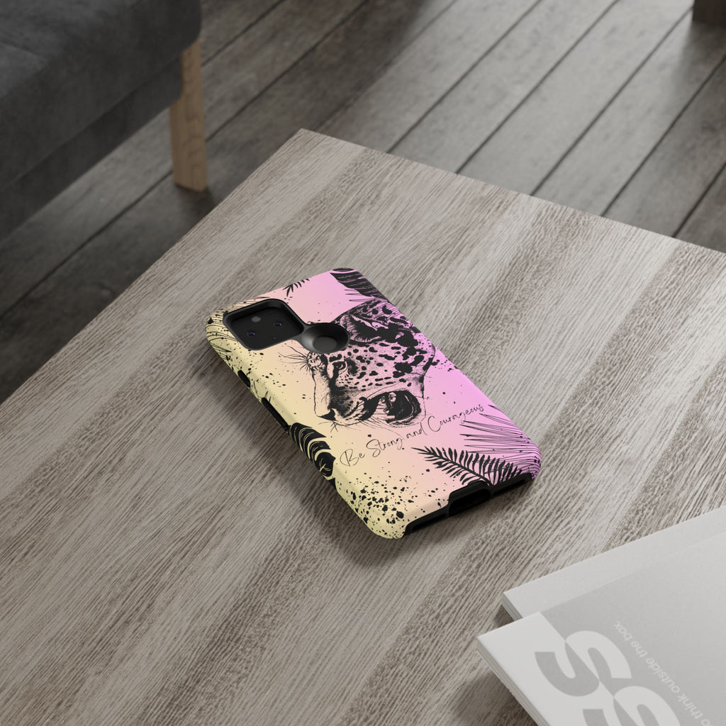 Be Strong and Courageous Tough Phone Case (Purple Hue)