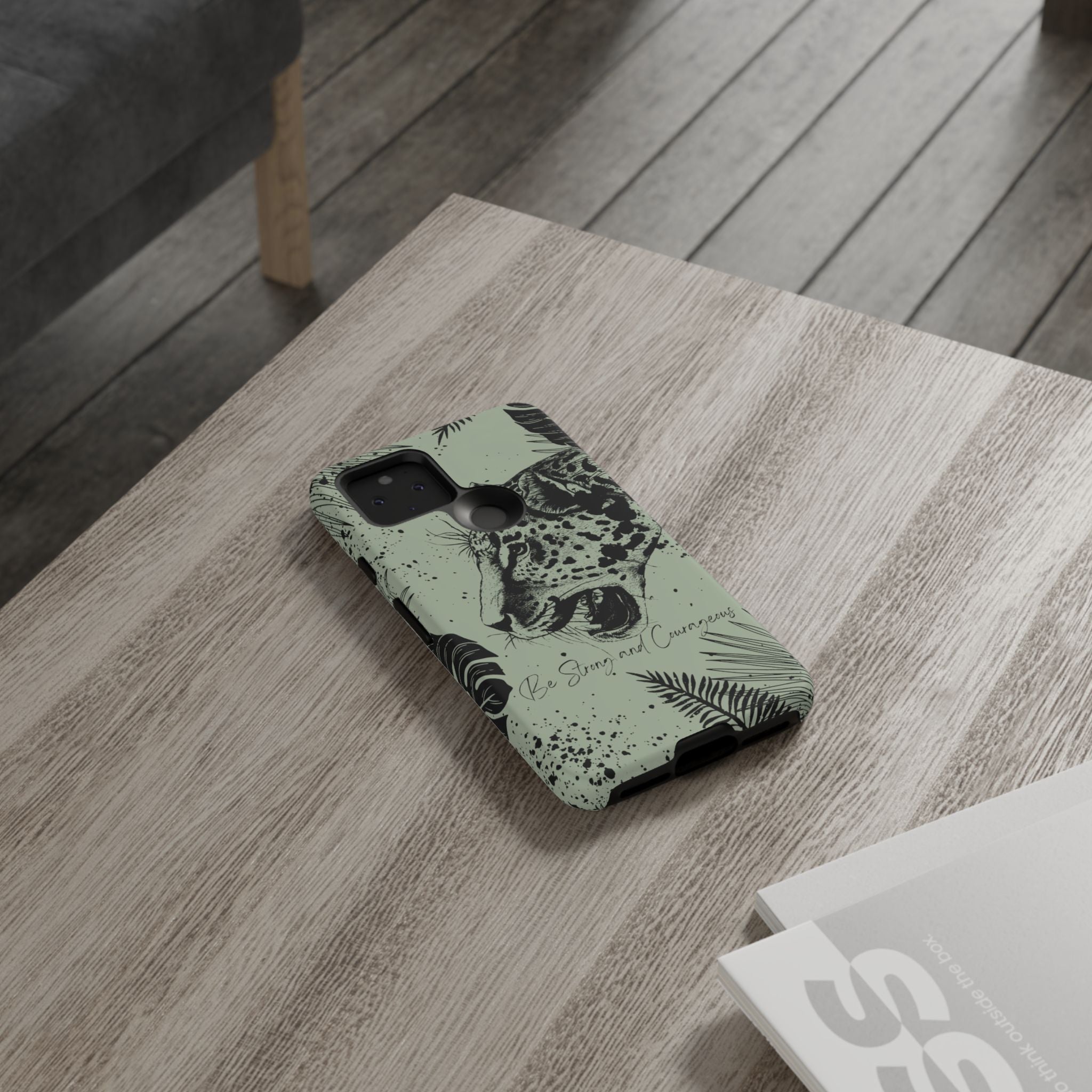 Be Strong and Courageous Tough Phone Case (Mint Green)