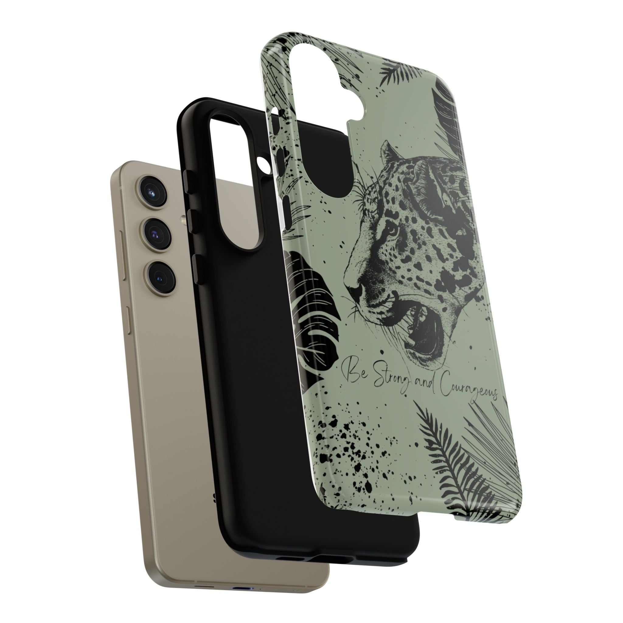 Be Strong and Courageous Tough Phone Case (Mint Green)