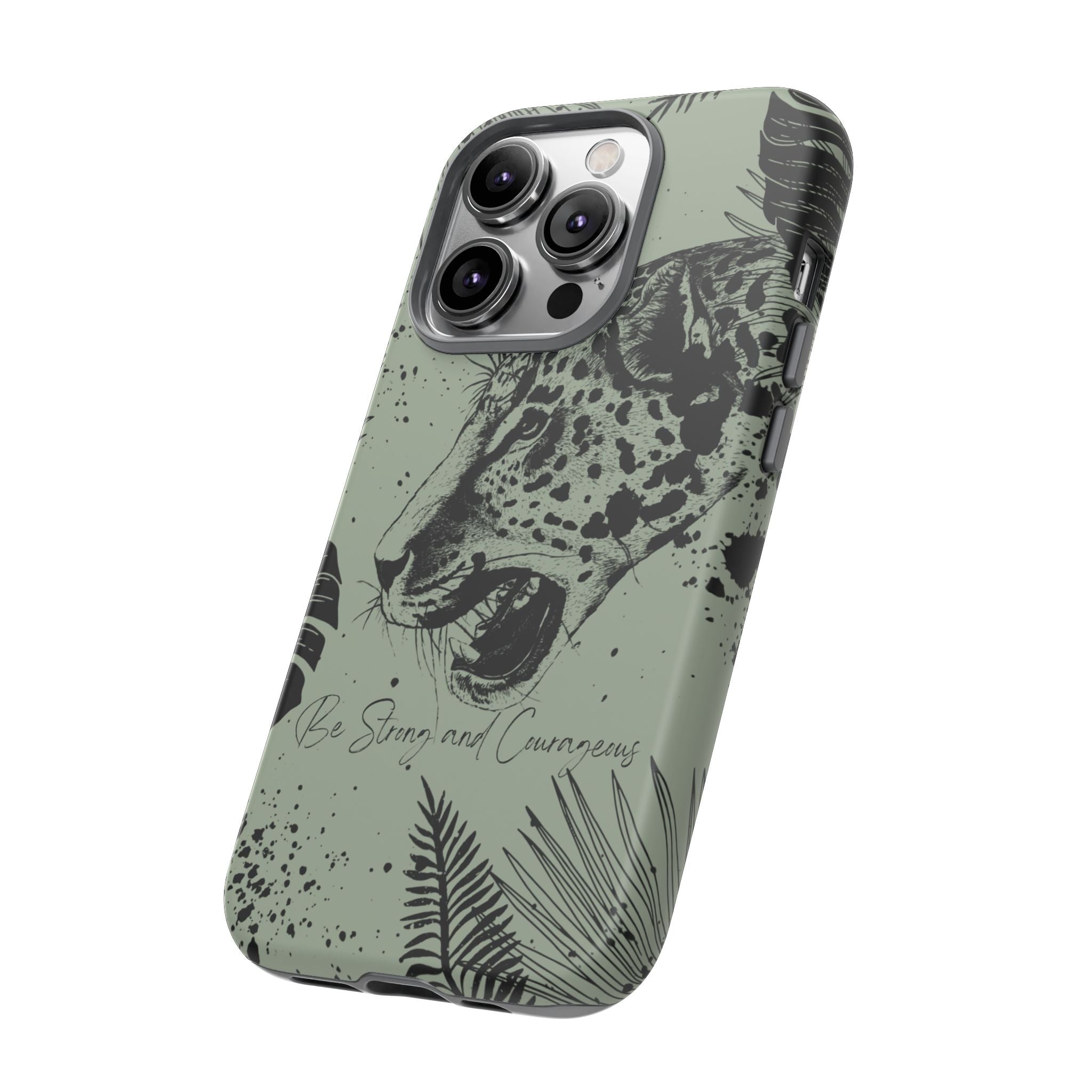 Be Strong and Courageous Tough Phone Case (Mint Green)