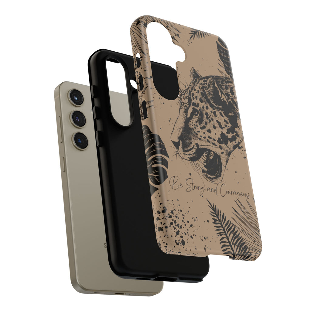 Be Strong and Courageous Tough Phone Case (Brown)
