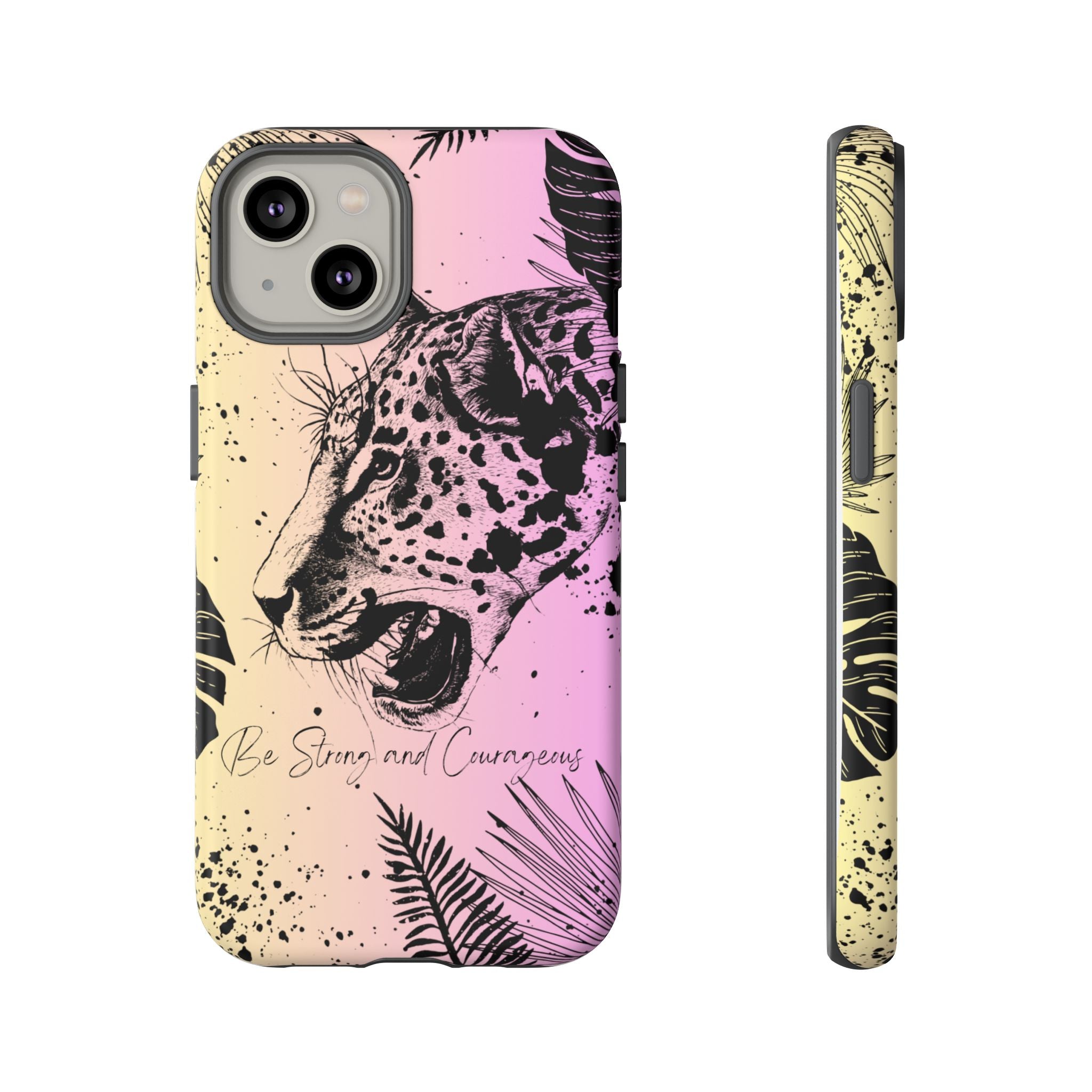 Be Strong and Courageous Tough Phone Case (Purple Hue)