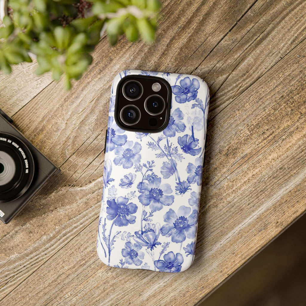 Blue Floral Tough Case
