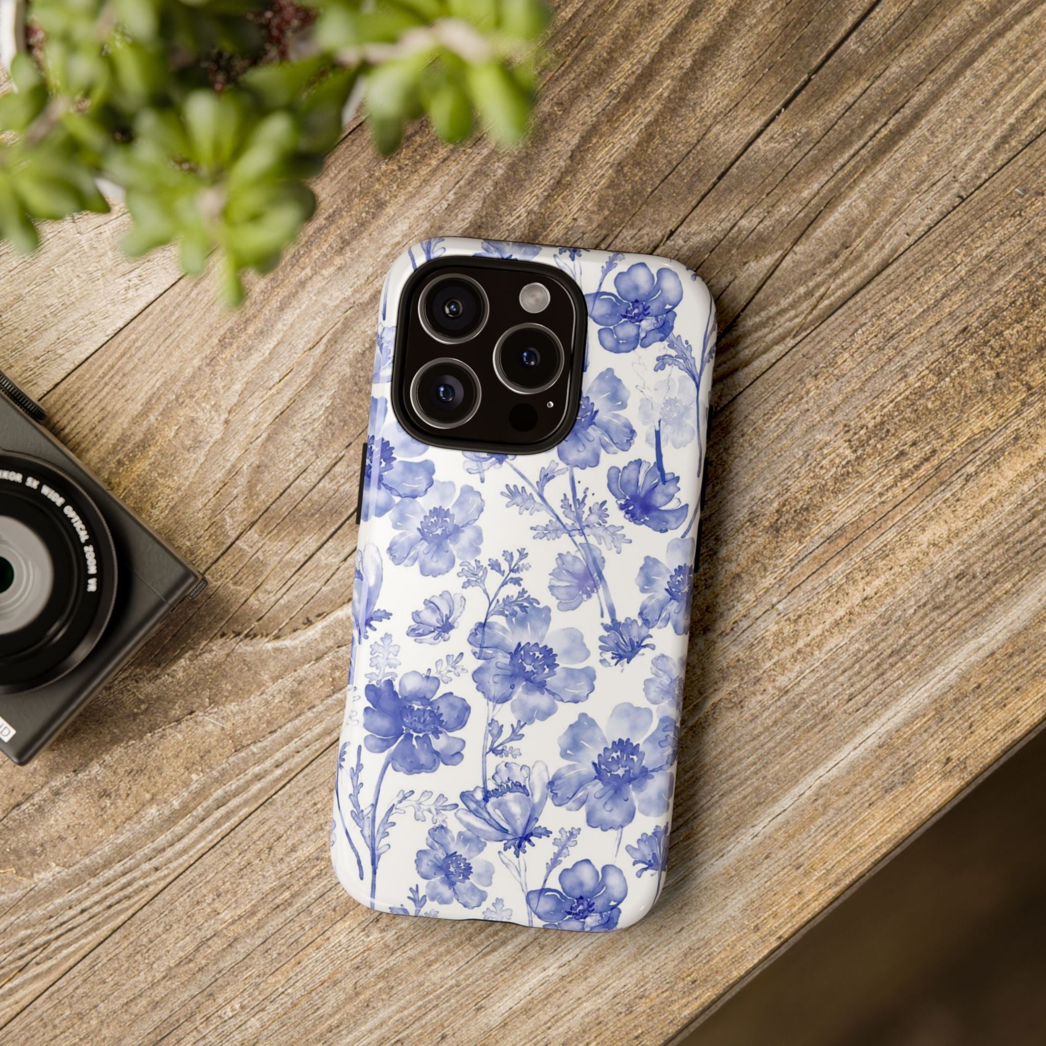 Blue Floral Tough Case