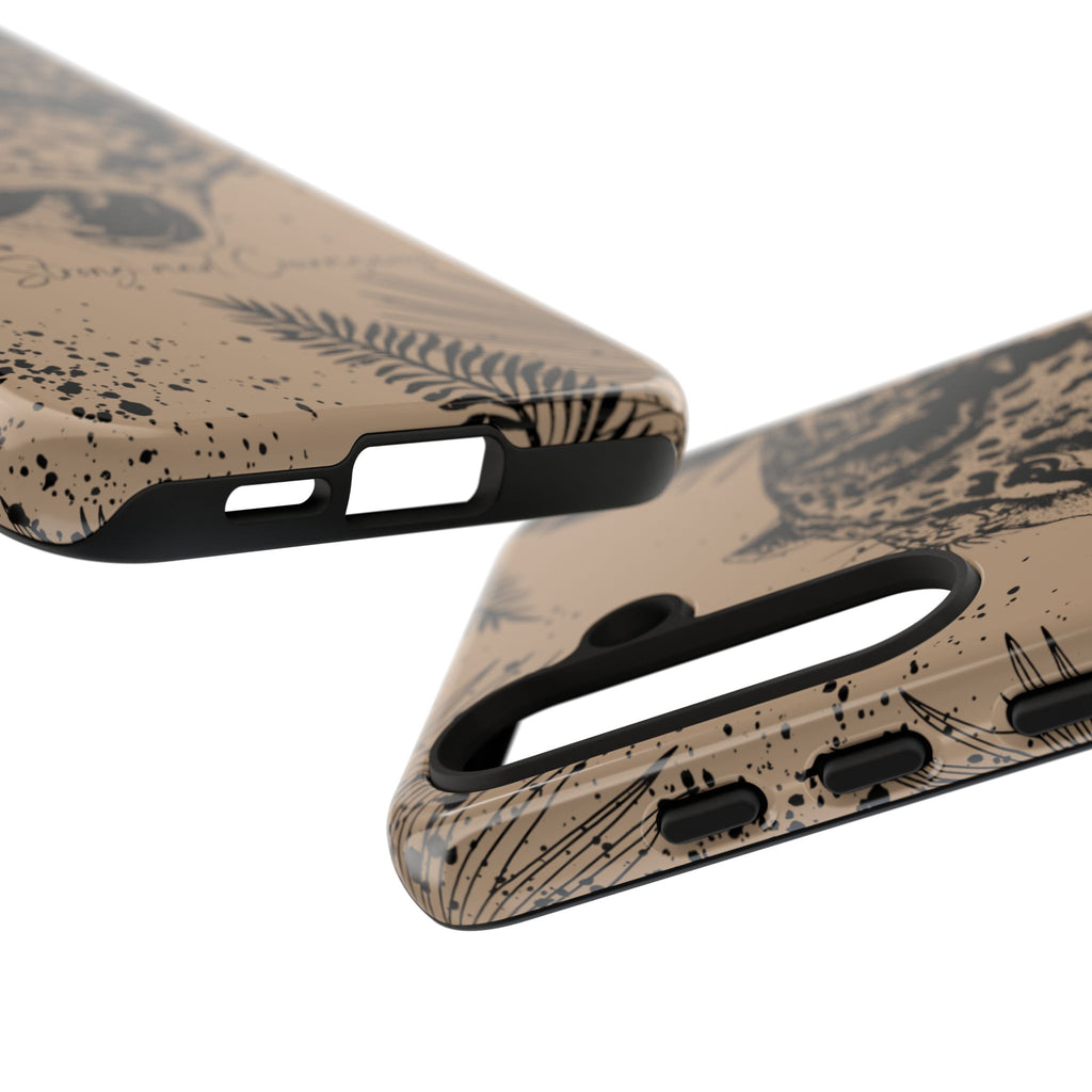 Be Strong and Courageous Tough Phone Case (Brown)