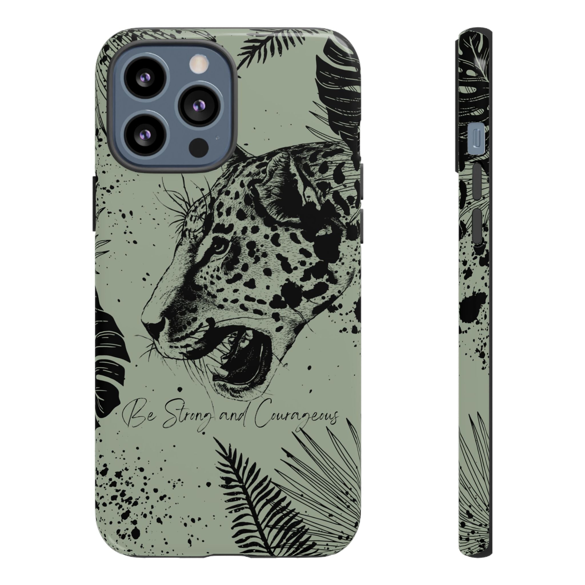 Be Strong and Courageous Tough Phone Case (Mint Green)