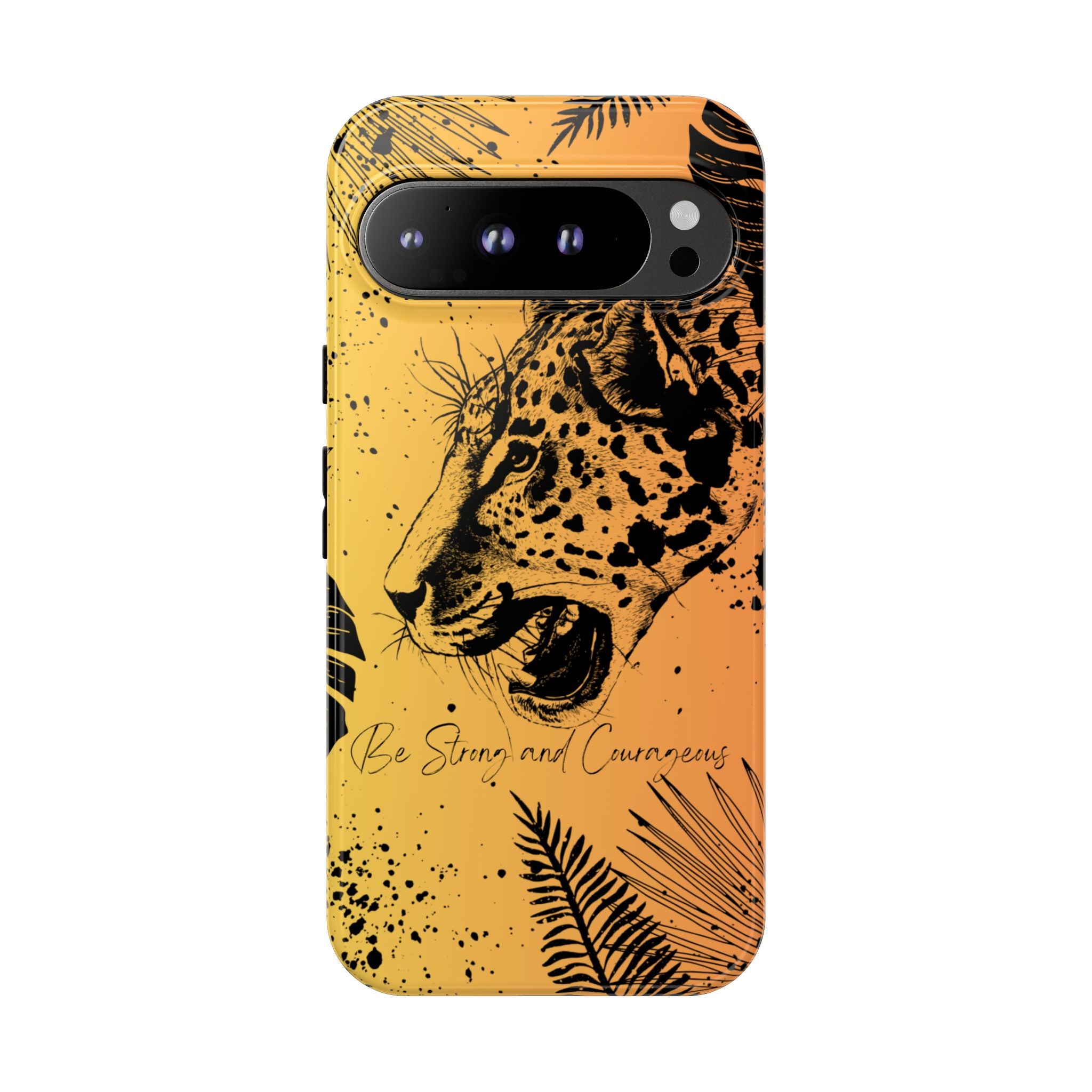 Be Strong and Courageous Tough Phone Case (Orange Hue)
