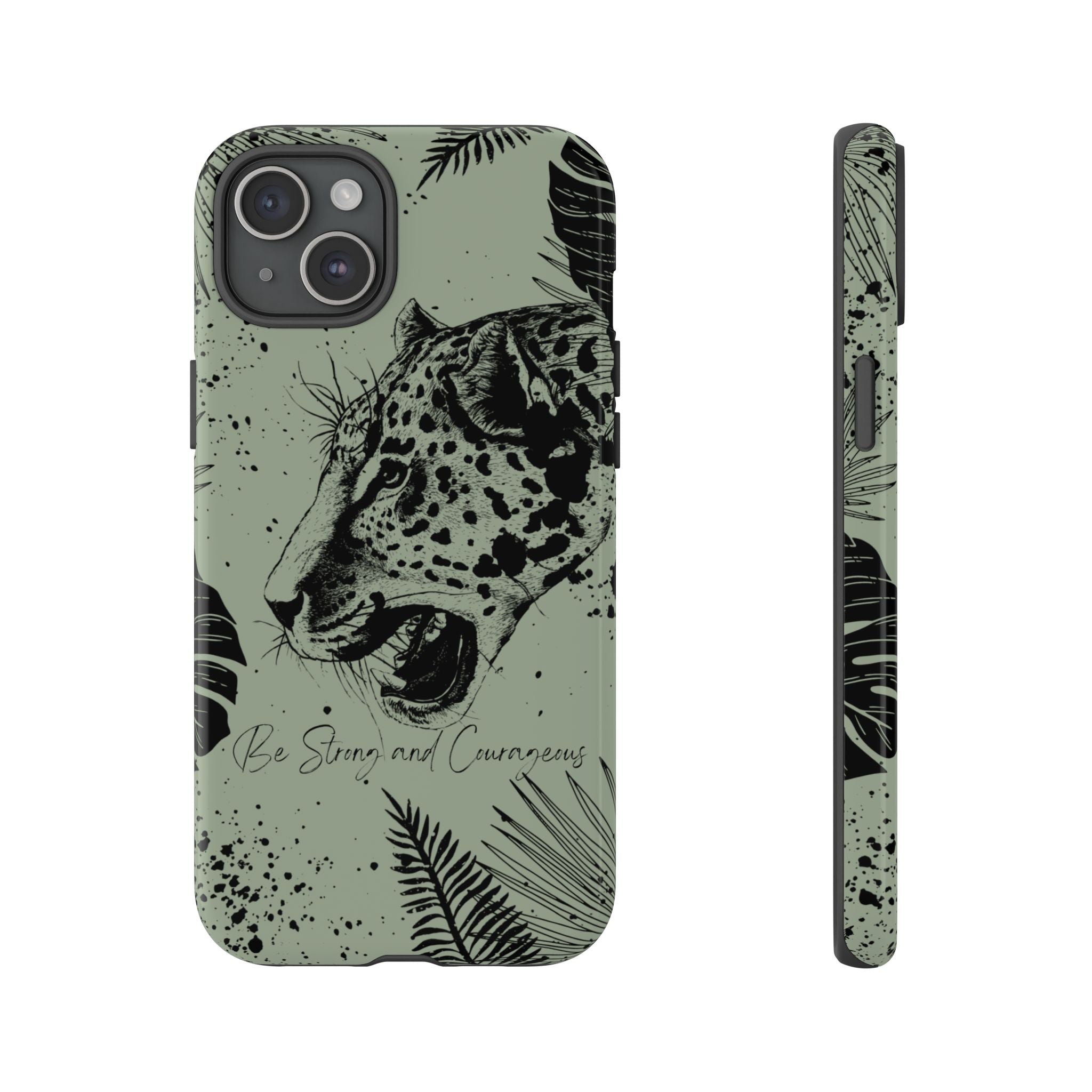 Be Strong and Courageous Tough Phone Case (Mint Green)