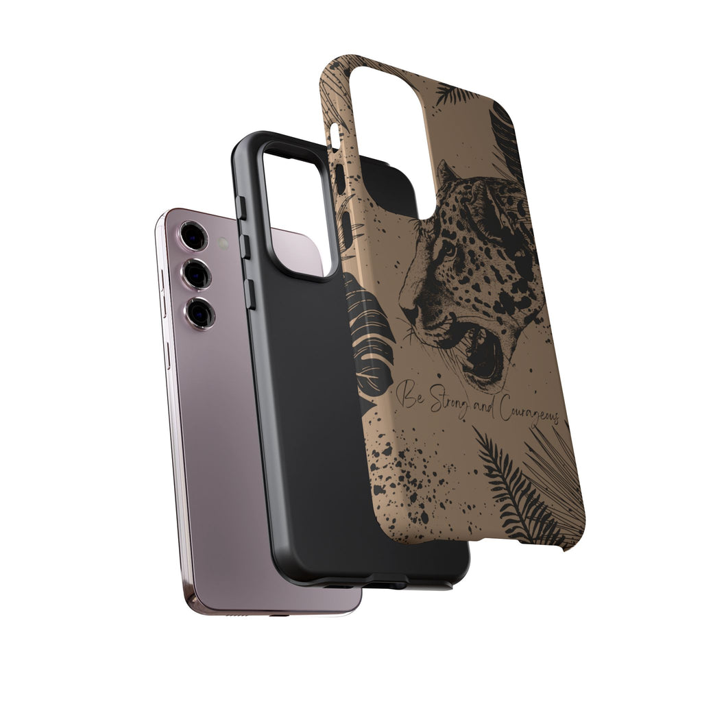 Be Strong and Courageous Tough Phone Case (Brown)