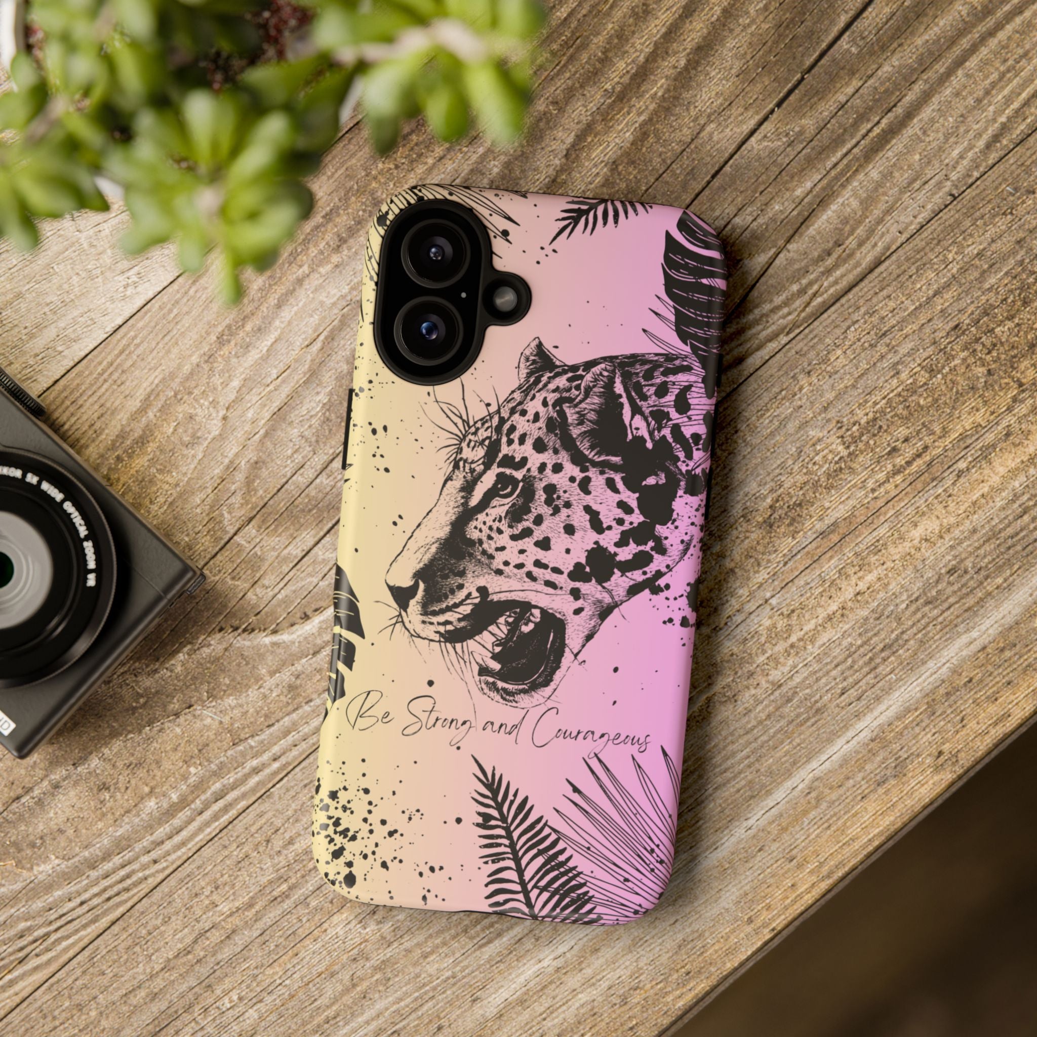 Be Strong and Courageous Tough Phone Case (Purple Hue)