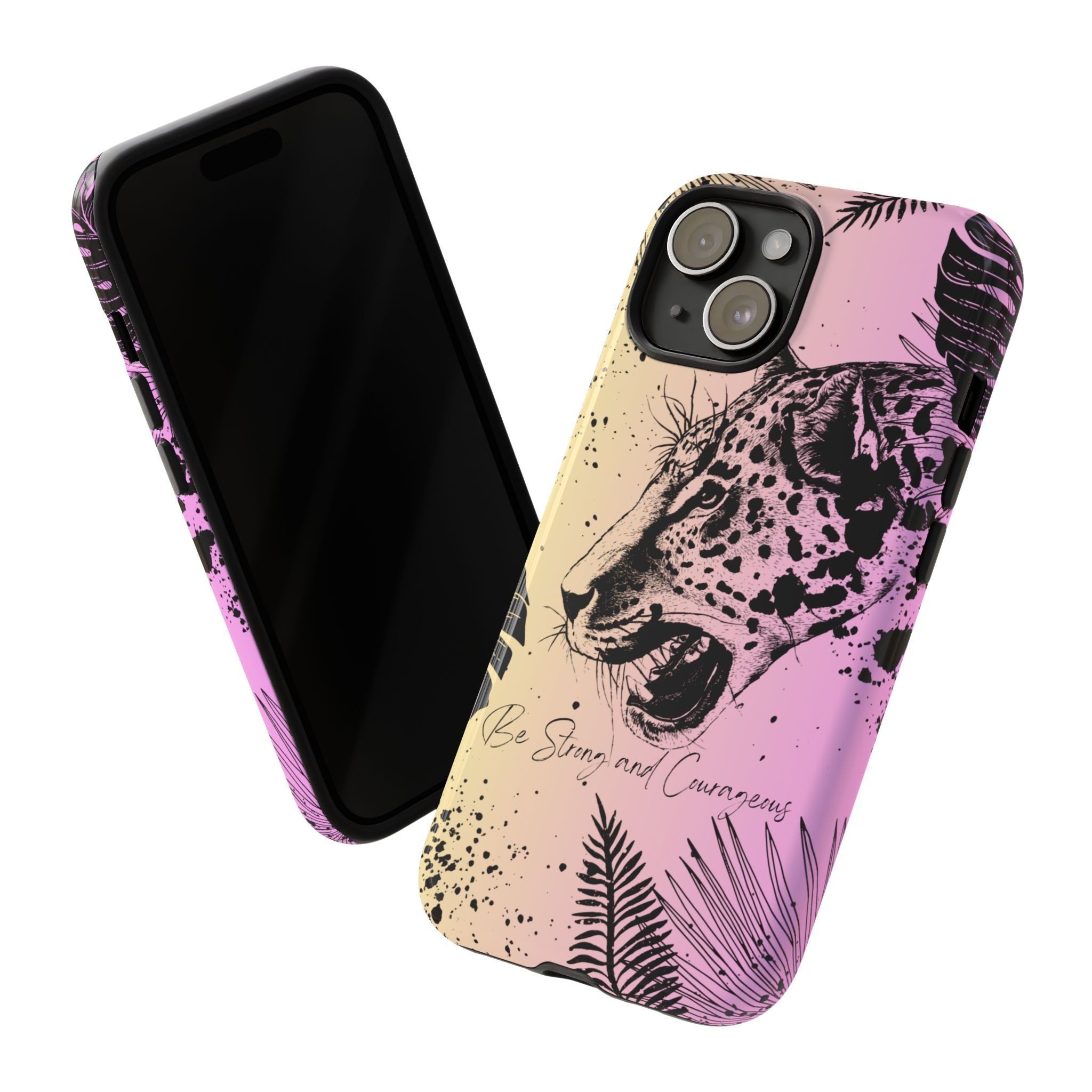 Be Strong and Courageous Tough Phone Case (Purple Hue)