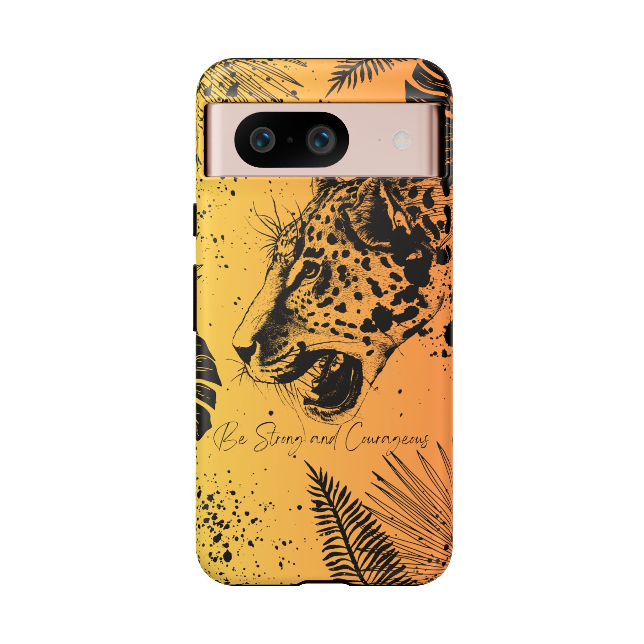 Be Strong and Courageous Tough Phone Case (Orange Hue)