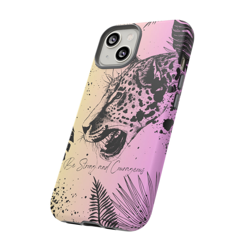 Be Strong and Courageous Tough Phone Case (Purple Hue)