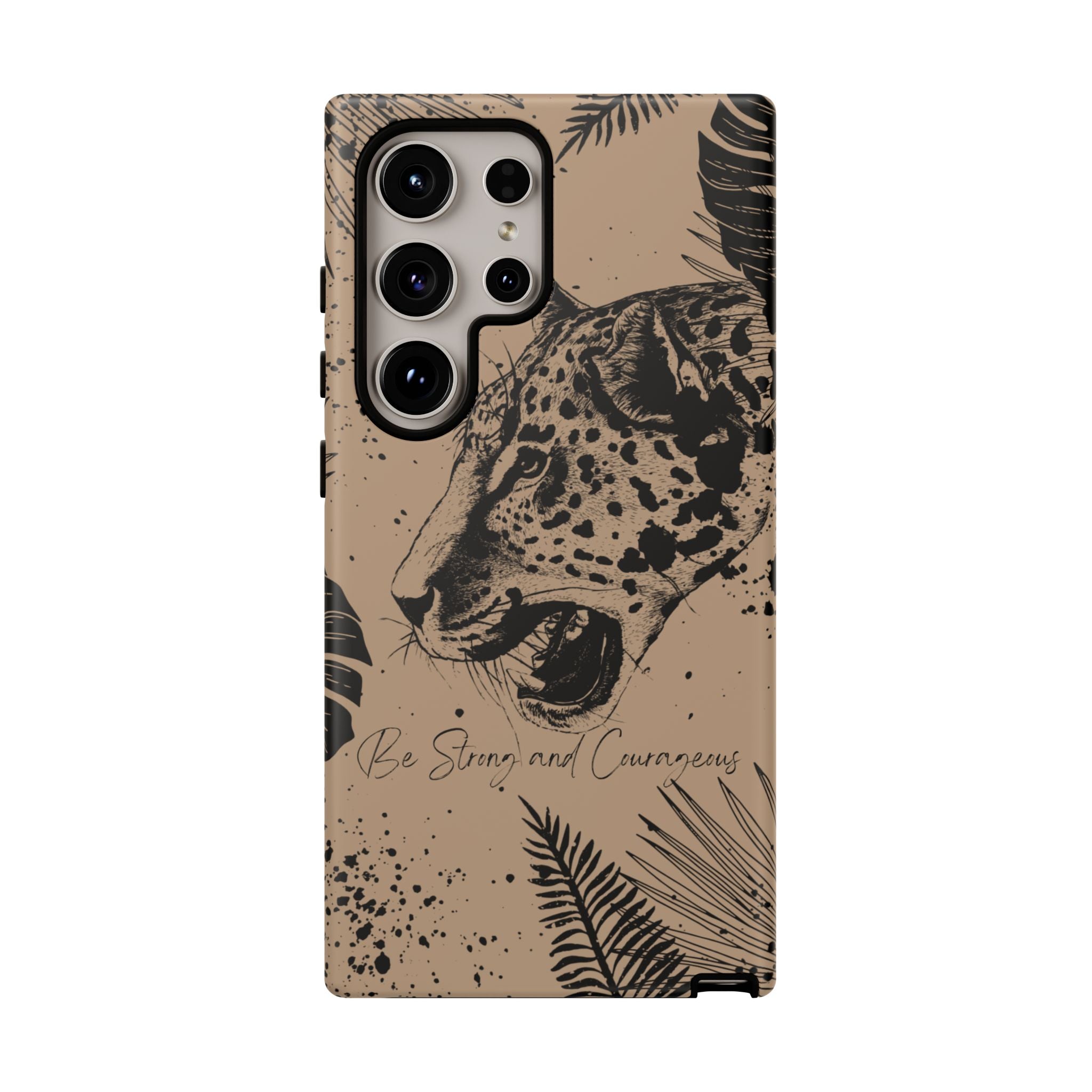 Be Strong and Courageous Tough Phone Case (Brown)