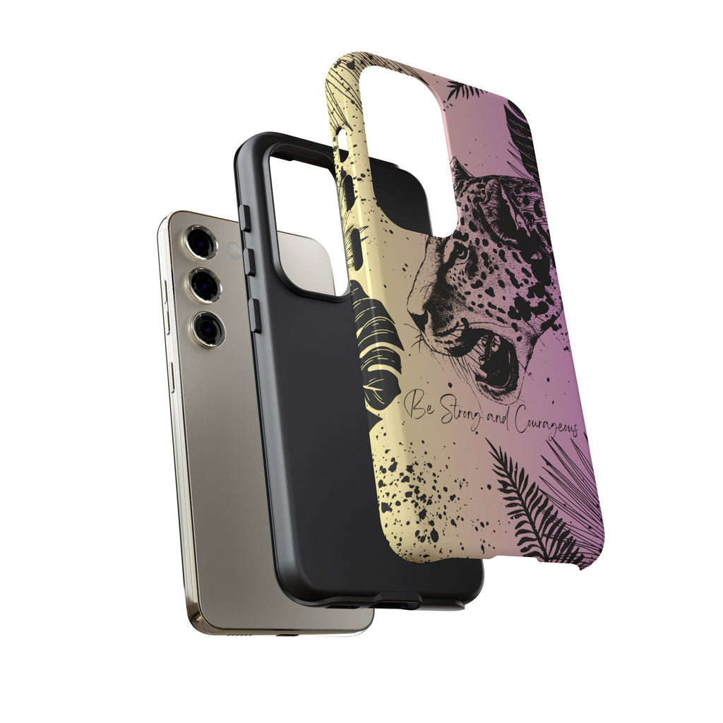 Be Strong and Courageous Tough Phone Case (Purple Hue)