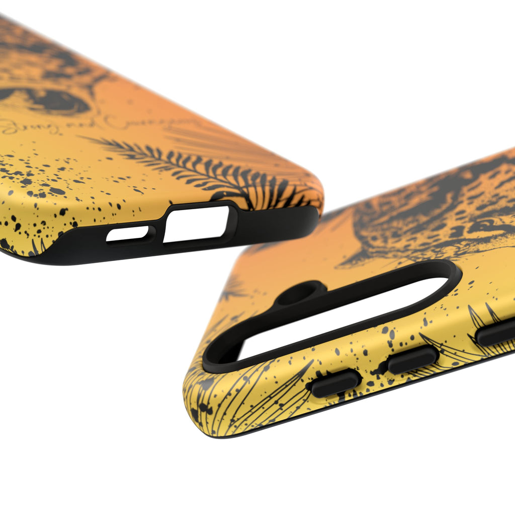 Be Strong and Courageous Tough Phone Case (Orange Hue)