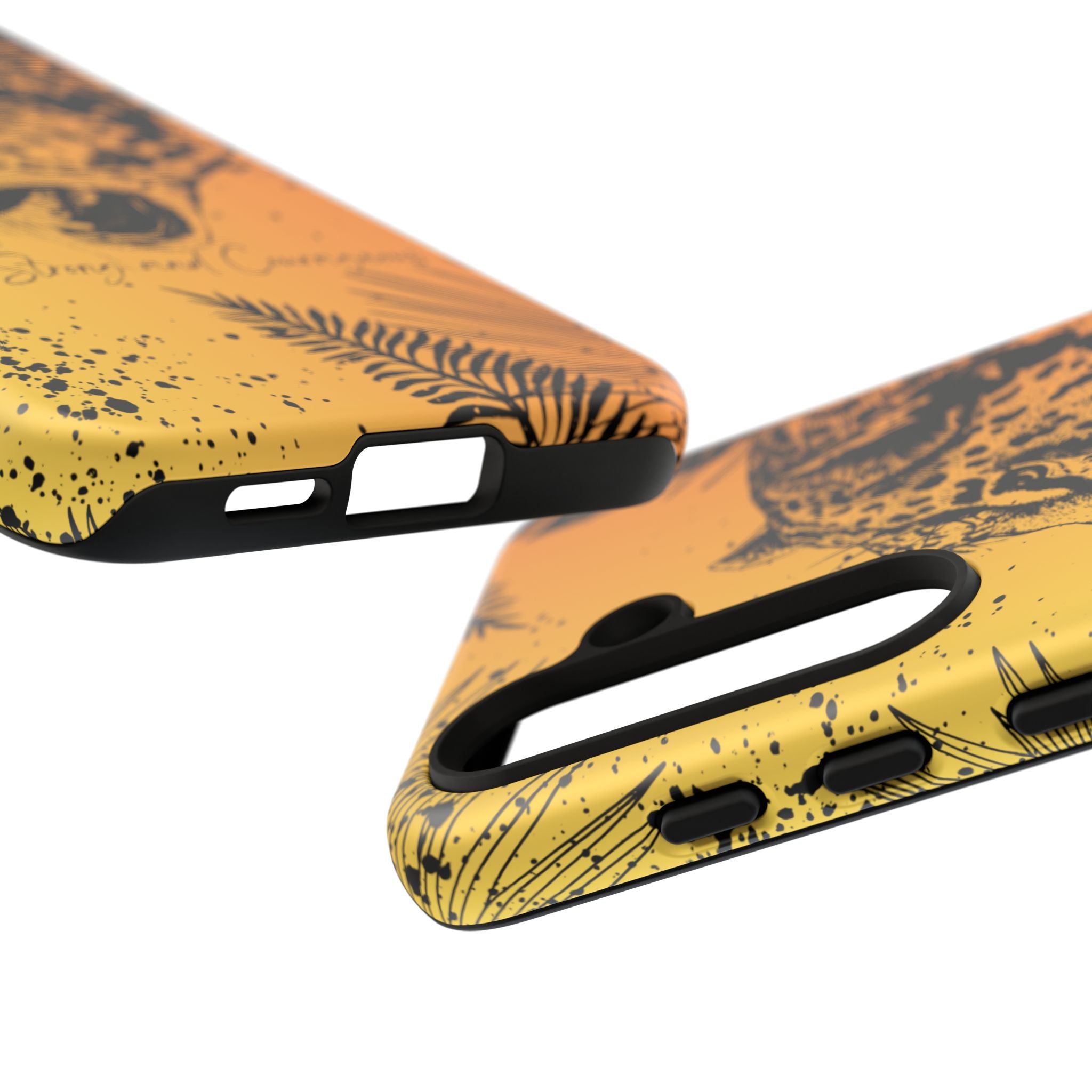 Be Strong and Courageous Tough Phone Case (Orange Hue)