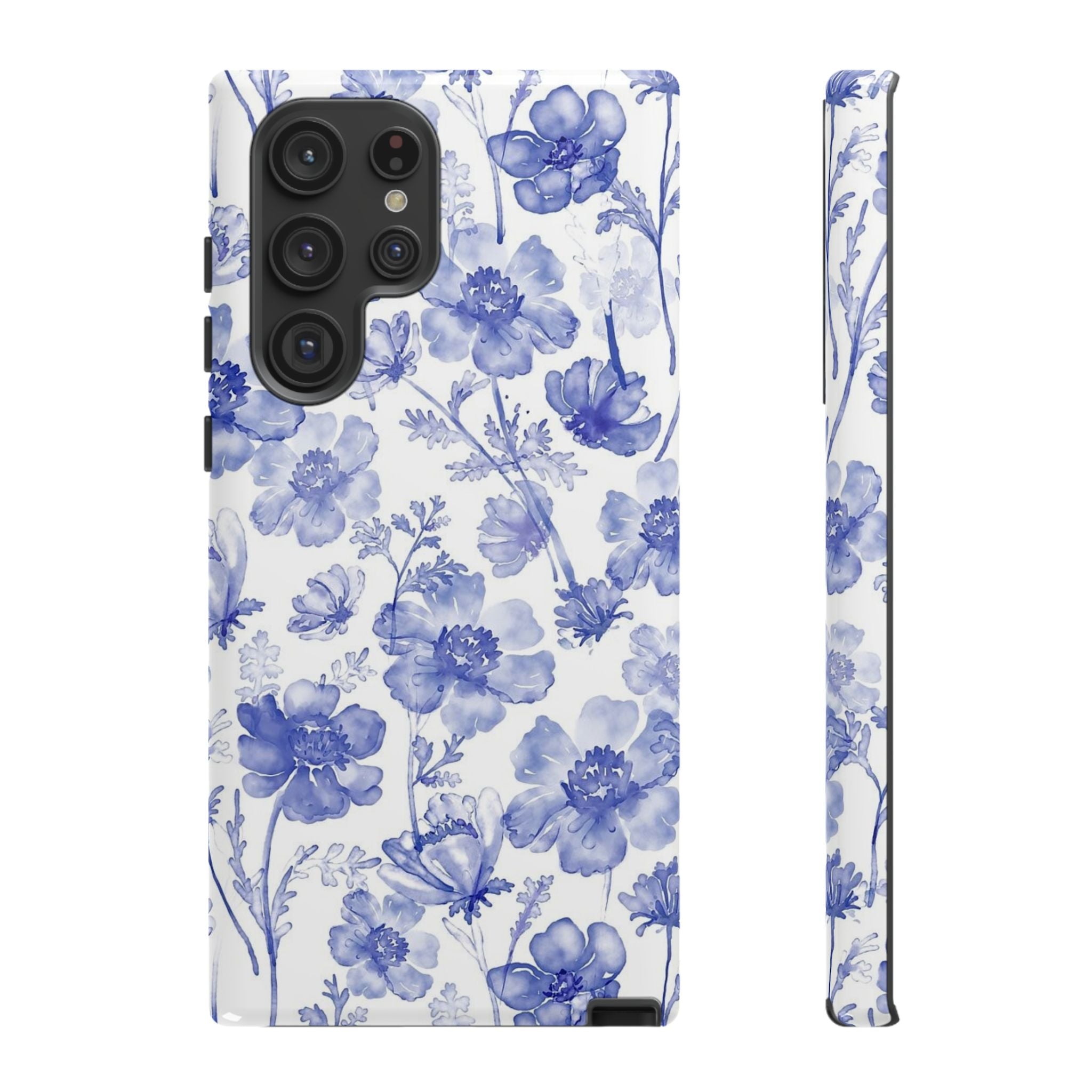 Blue Floral Tough Case