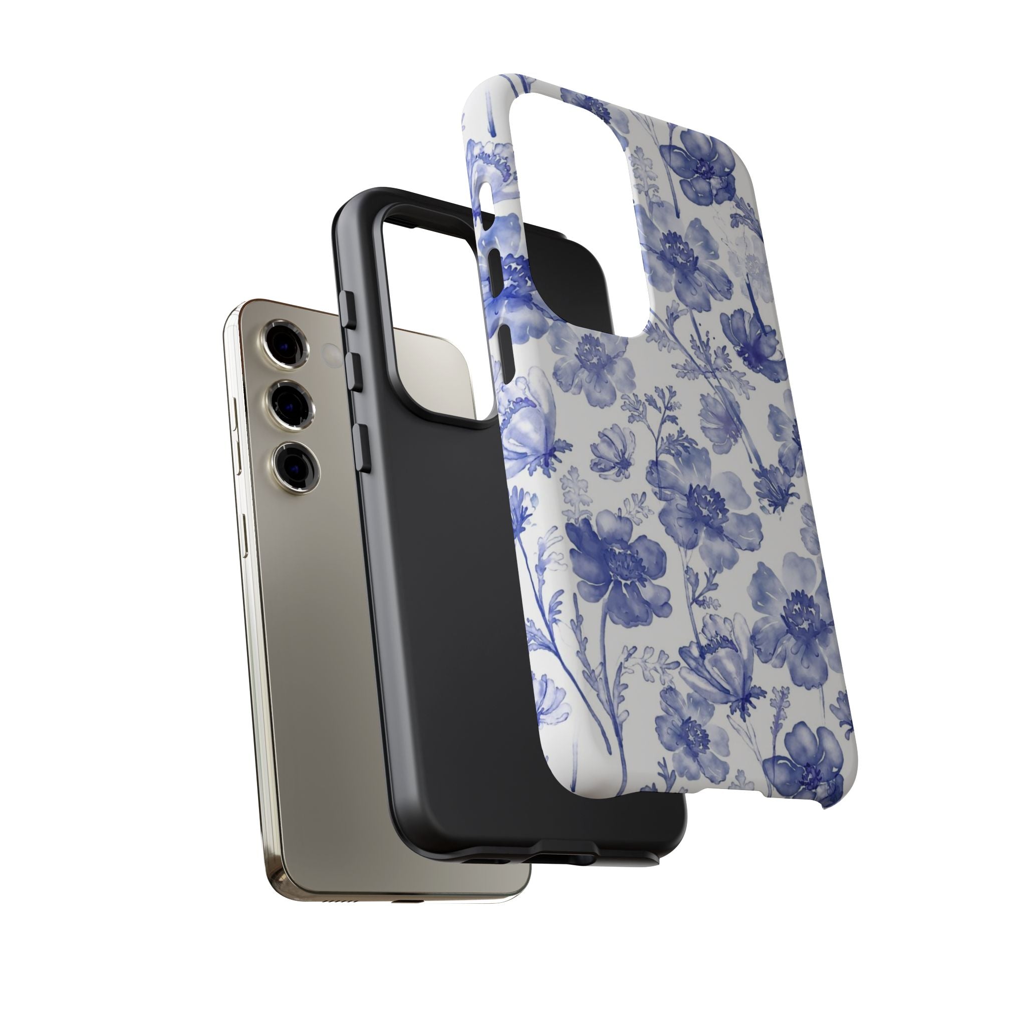 Blue Floral Tough Case