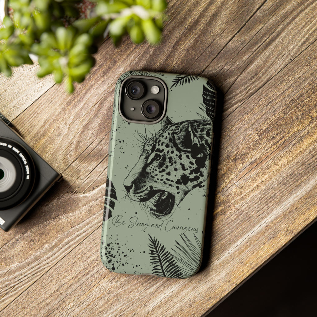 Be Strong and Courageous Tough Phone Case (Mint Green)
