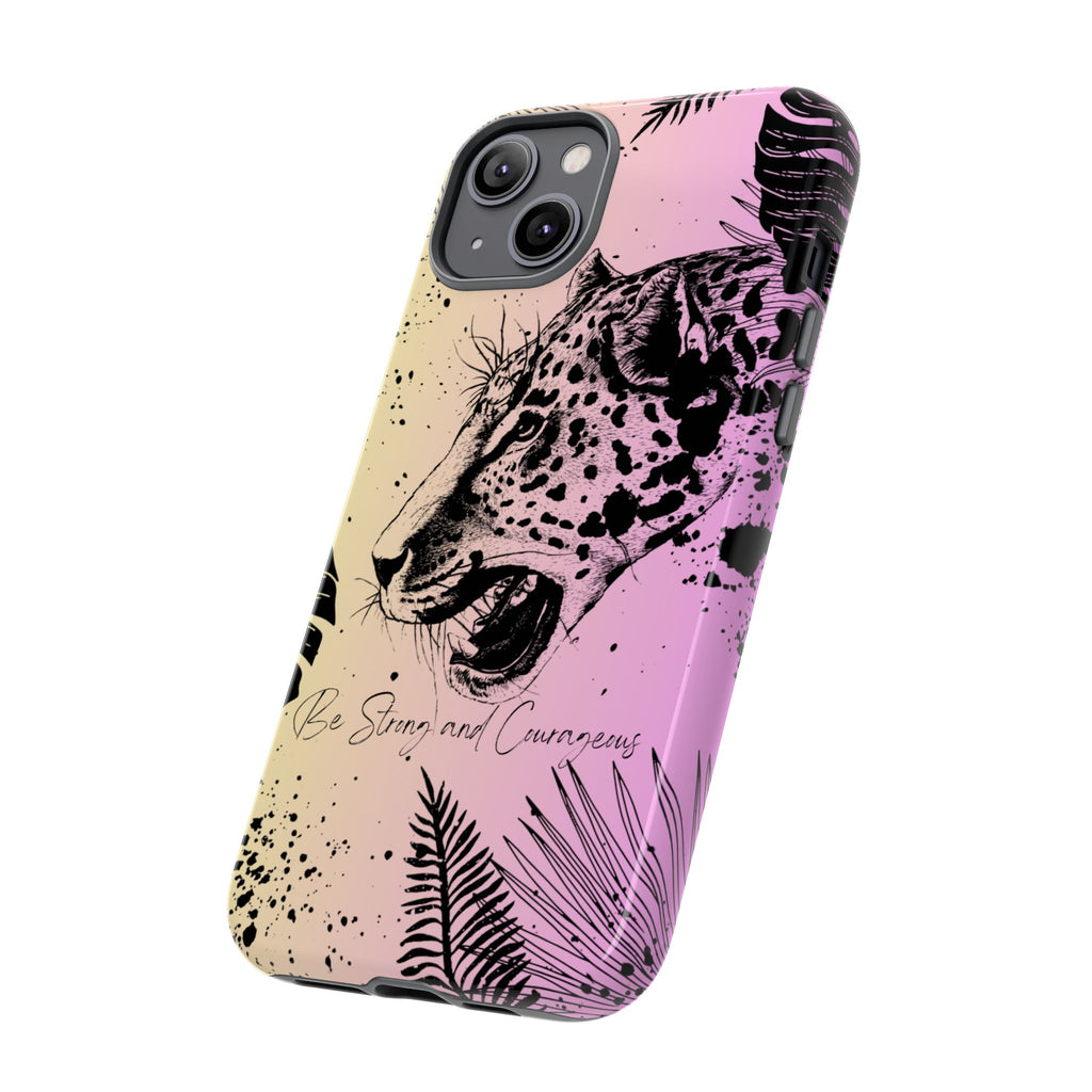 Be Strong and Courageous Tough Phone Case (Purple Hue)
