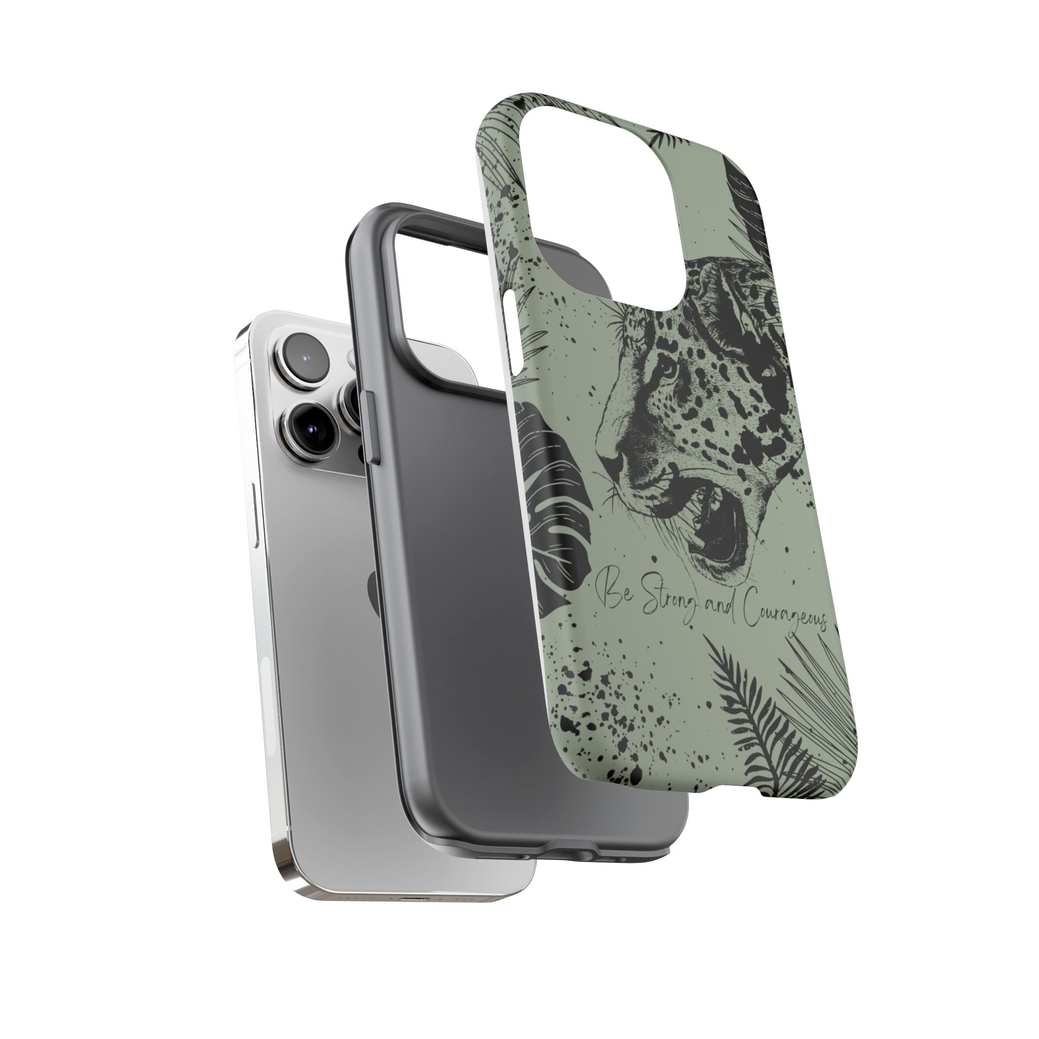 Be Strong and Courageous Tough Phone Case (Mint Green)