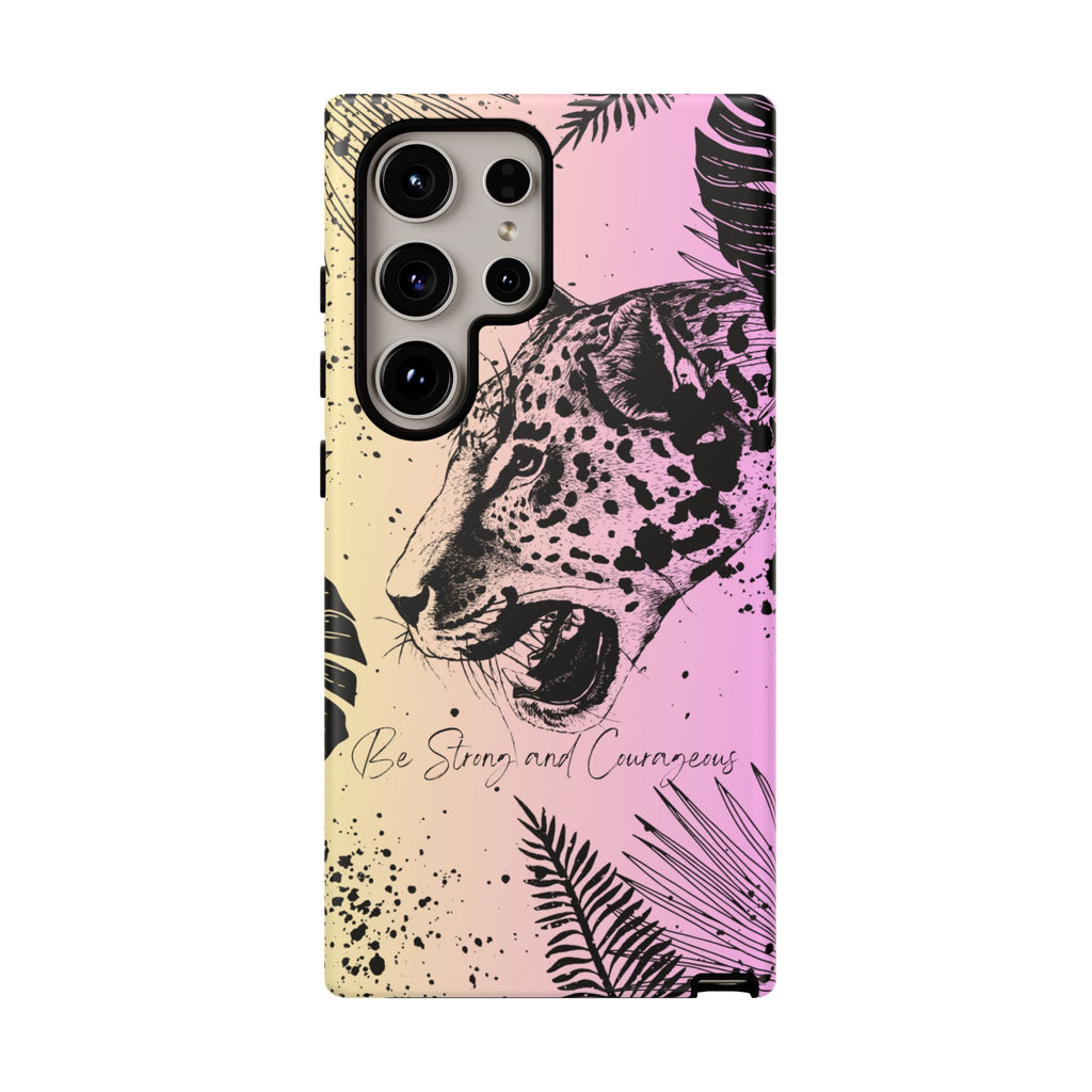 Be Strong and Courageous Tough Phone Case (Purple Hue)