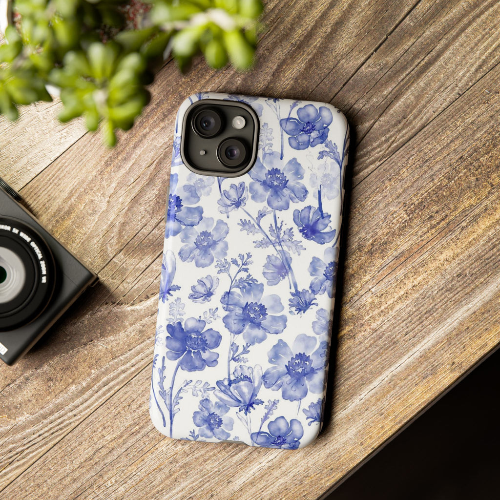 Blue Floral Tough Case