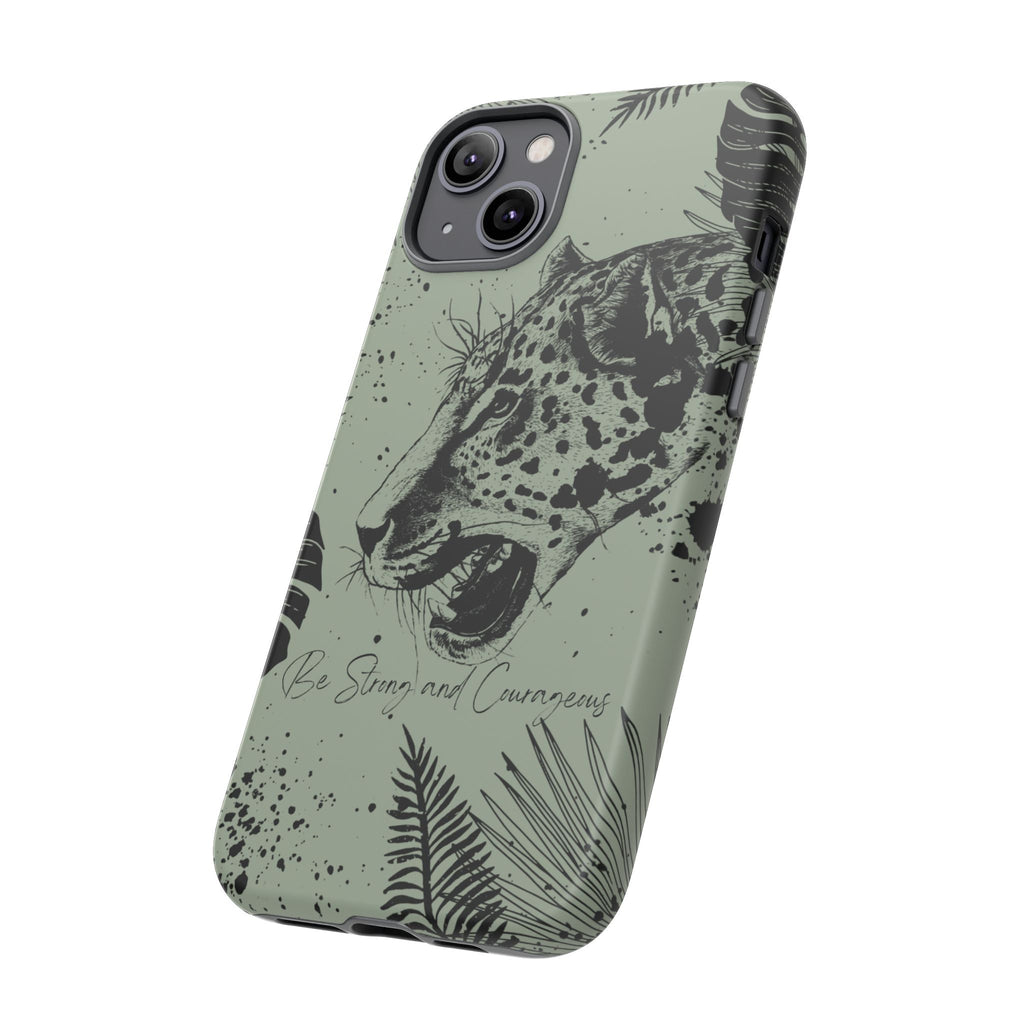 Be Strong and Courageous Tough Phone Case (Mint Green)