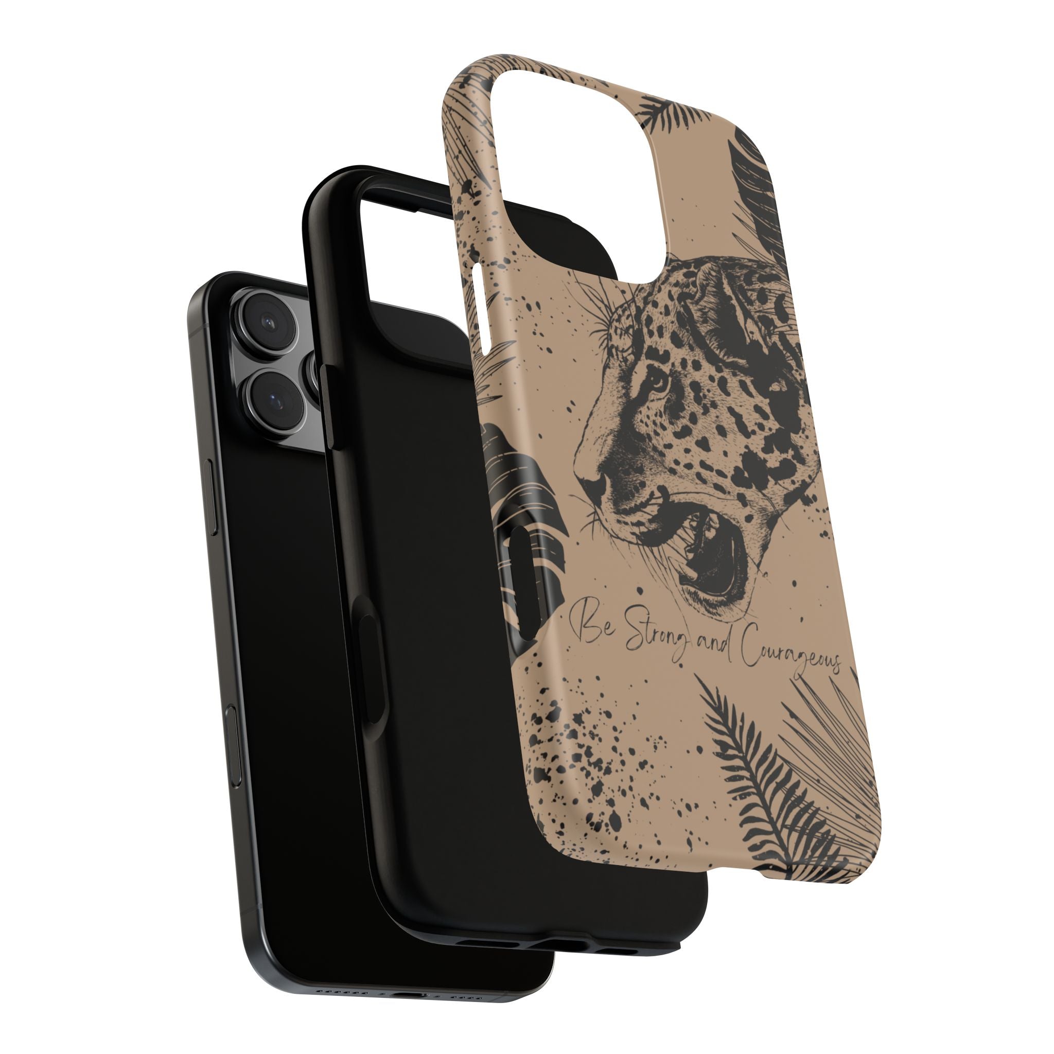 Be Strong and Courageous Tough Phone Case (Brown)