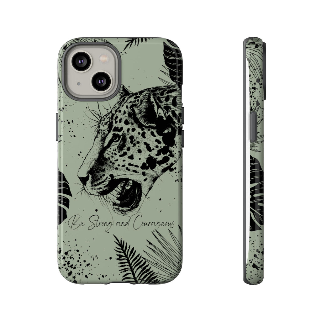 Be Strong and Courageous Tough Phone Case (Mint Green)