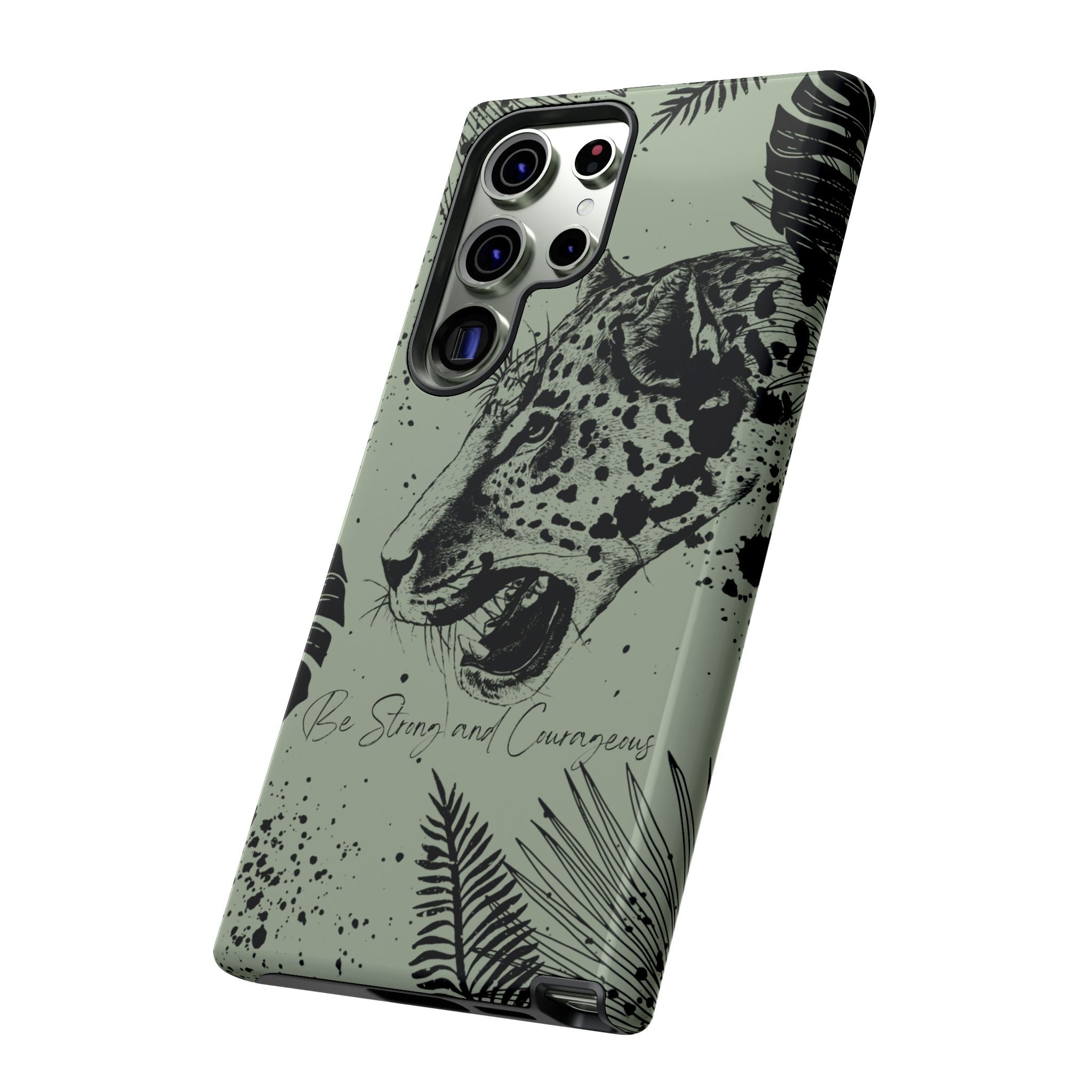 Be Strong and Courageous Tough Phone Case (Mint Green)