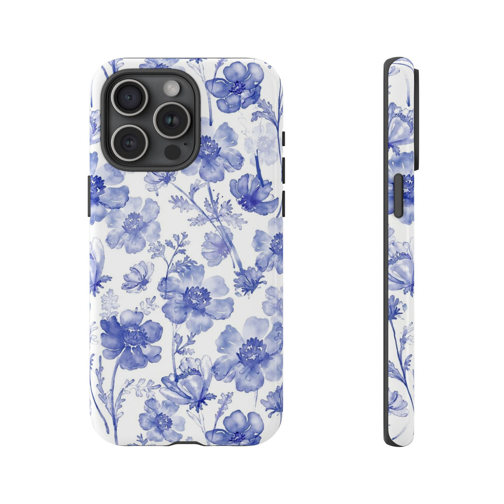 Blue Floral Tough Case